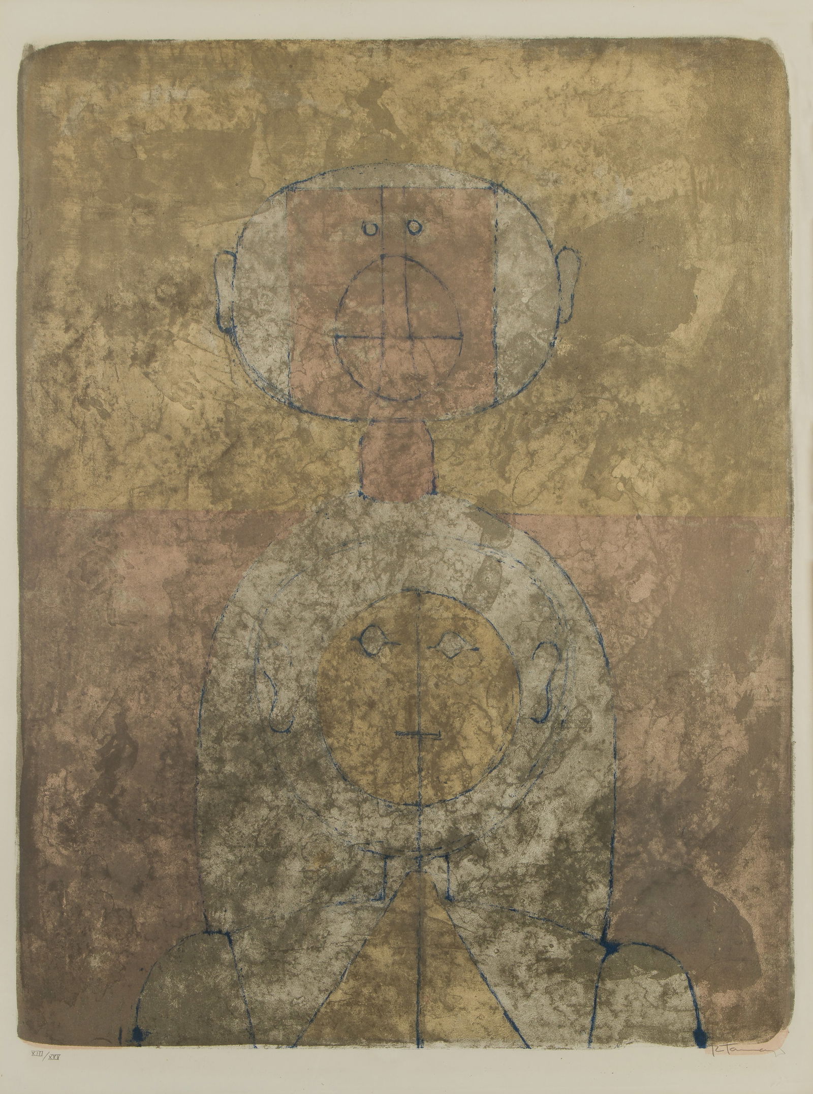 Rufino Tamayo (Mexican, 1899-1991) 'Dos Cabezas' Lithograph (1 of 4)