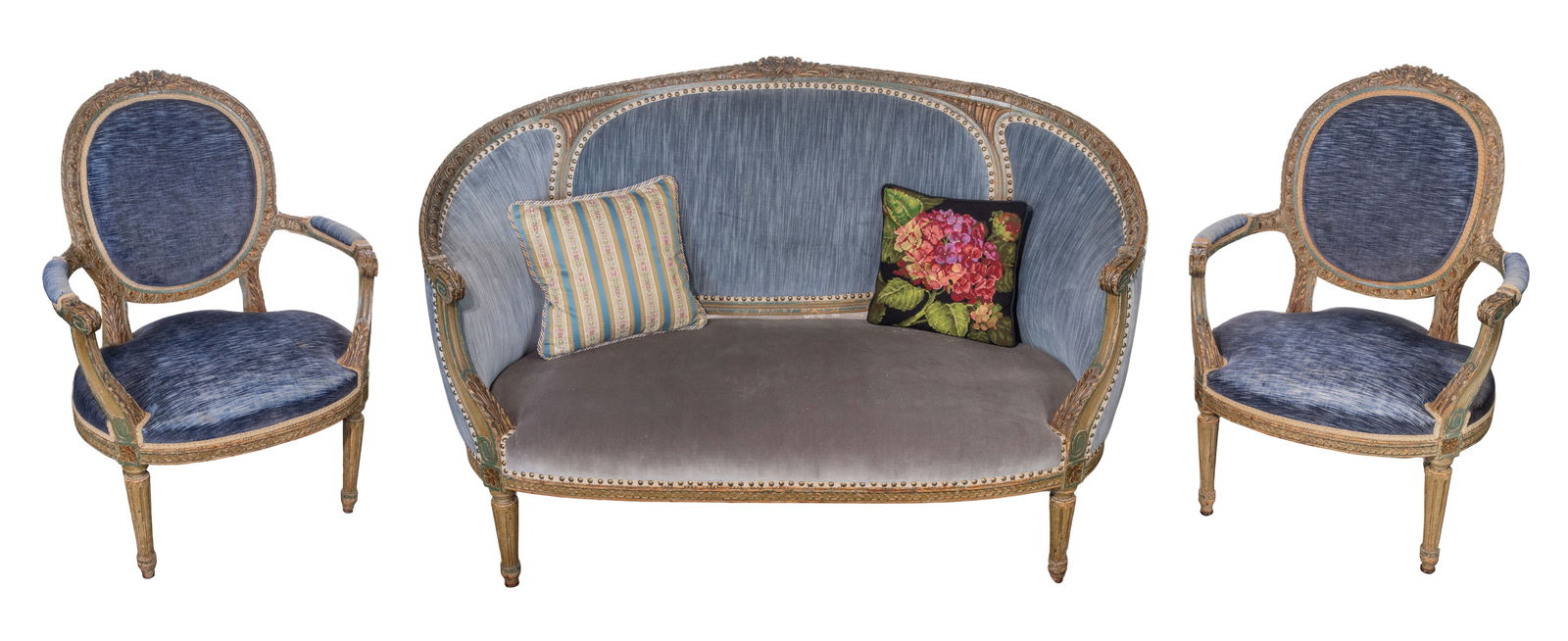 French Louis XV Style Sofa and Armchairs (1 of 7)