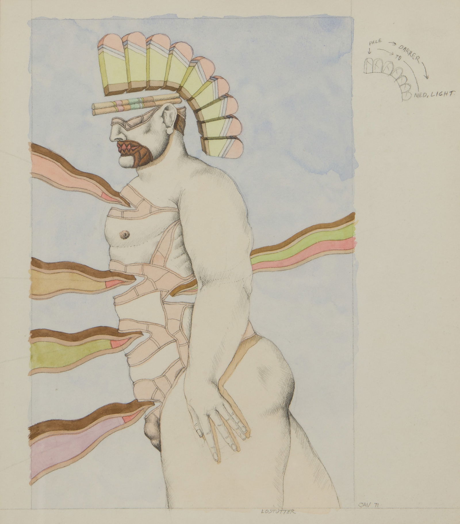 Robert Lostutter (American, b.1939) Mixed Media (1 of 4)