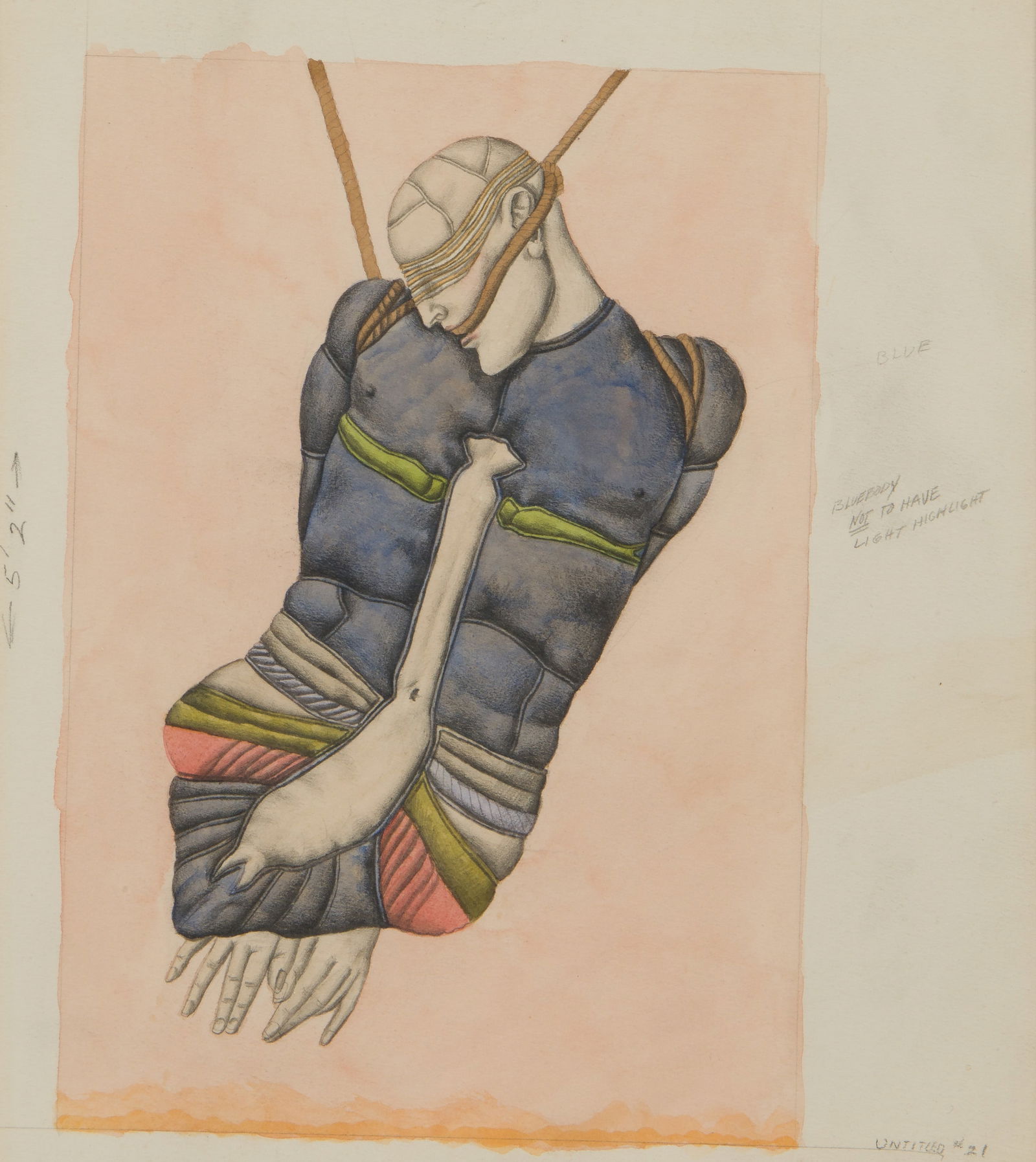 Robert Lostutter (American, b.1939) 'Untitled #21' Mixed Media (1 of 4)