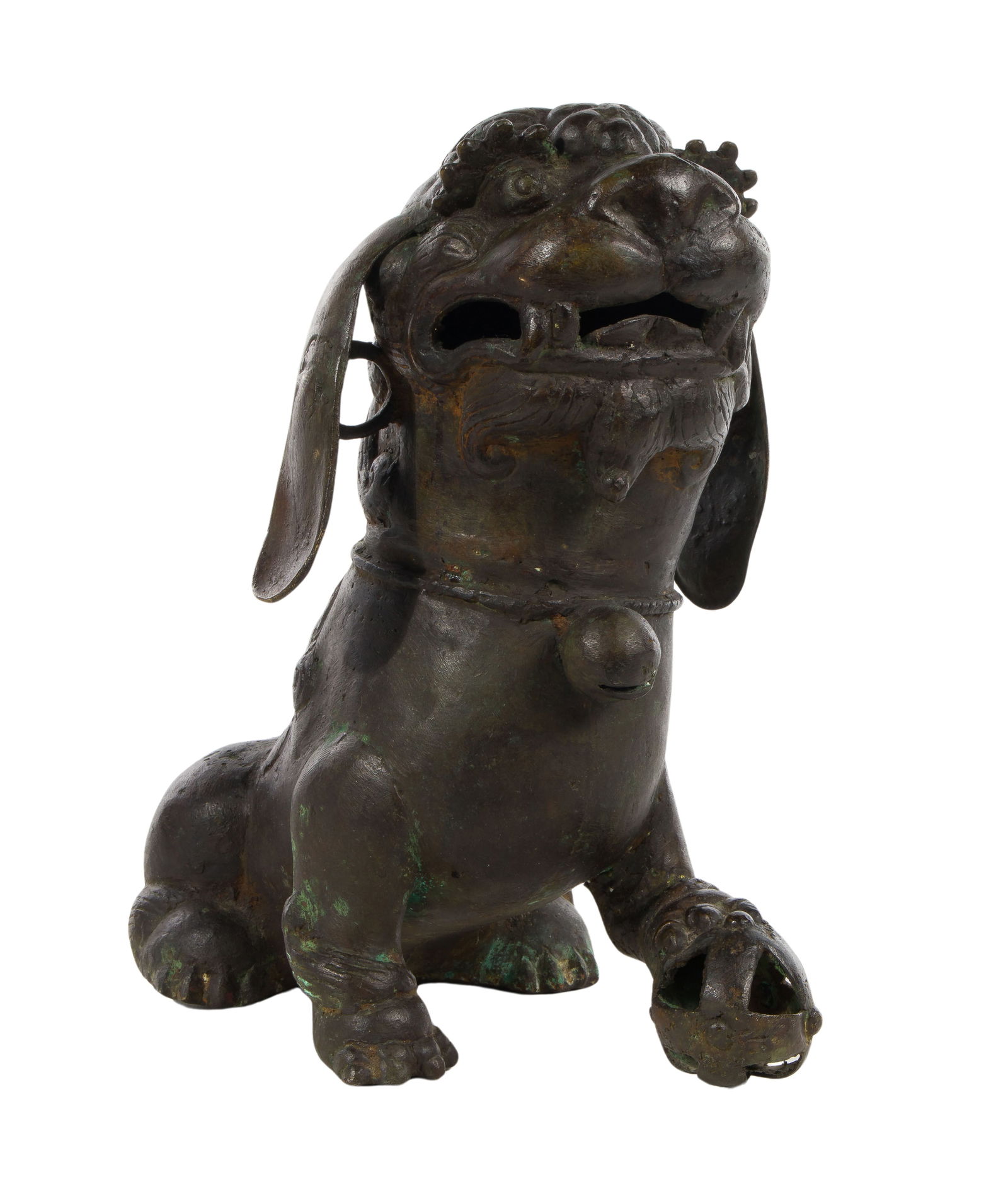 Chinese Hollow Cast Bronze Foo Lion (1 of 3)