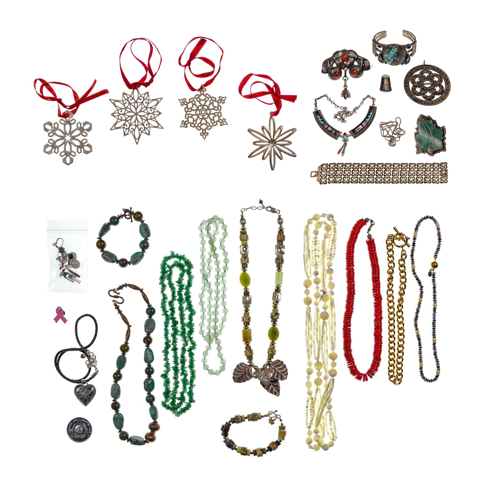 Sterling Silver, Silver and Costume Jewelry Assortment (1 of 8)