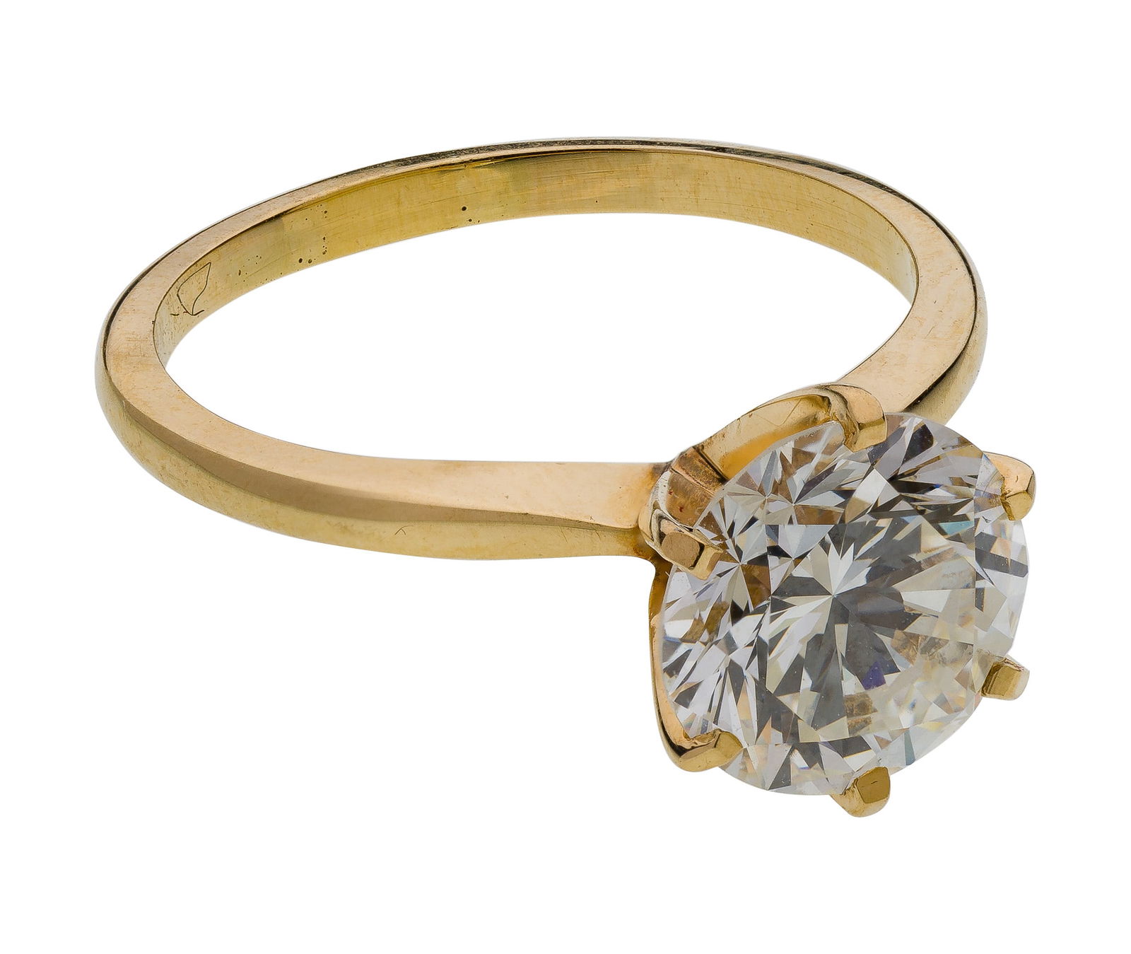 14k Yellow Gold and Diamond Solitaire Ring (1 of 3)