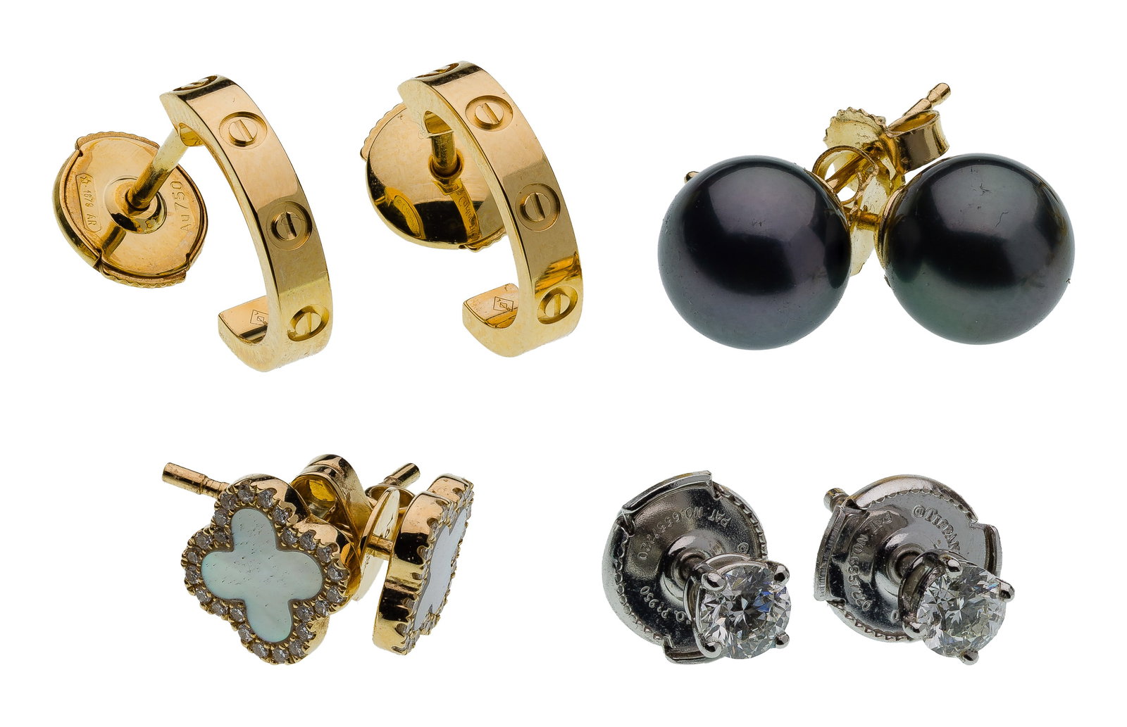 18k and 14k Gold Pierced Earring Assortment (1 of 3)