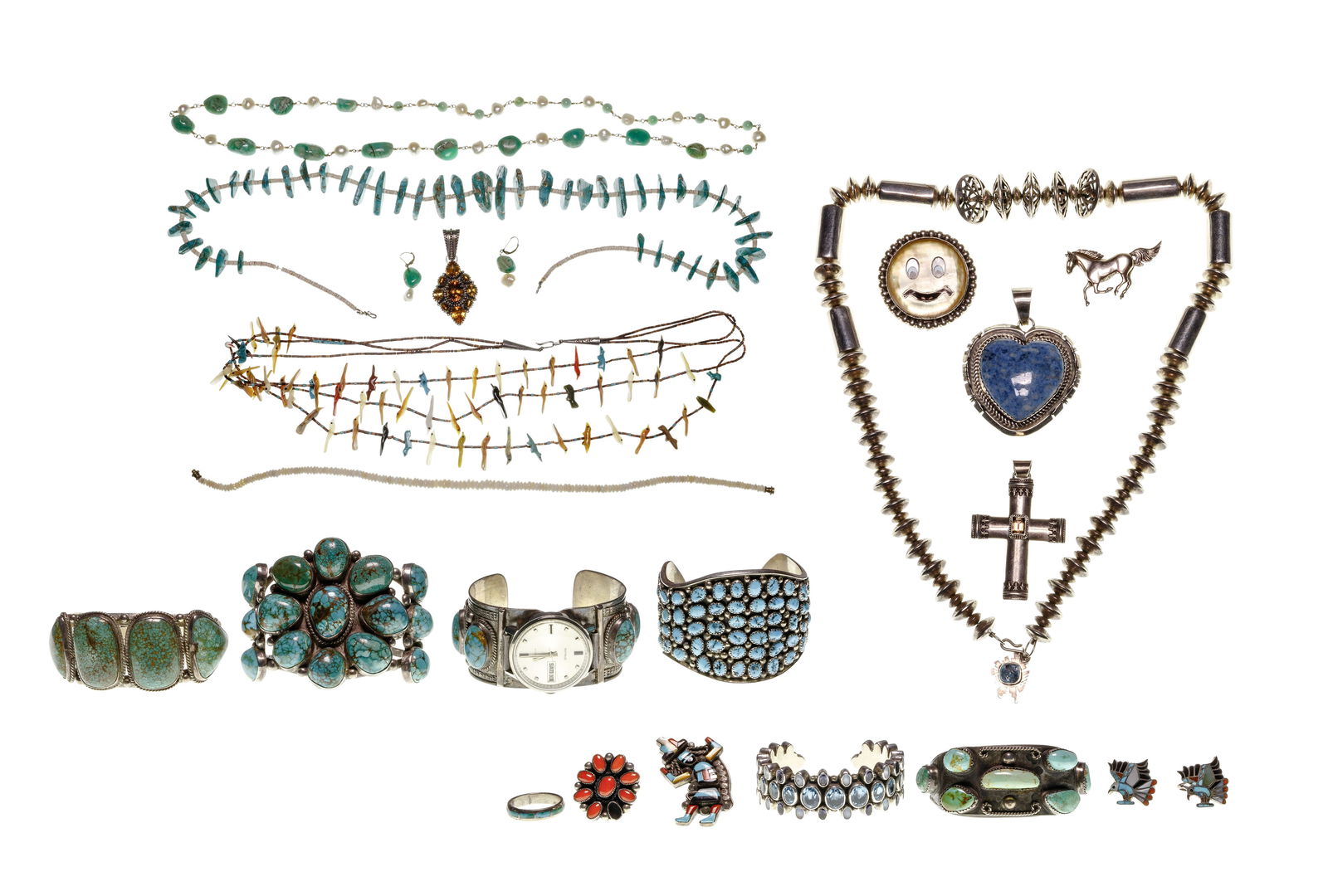 Native American Sterling Silver and Gemstone Jewelry Assortment (1 of 1)