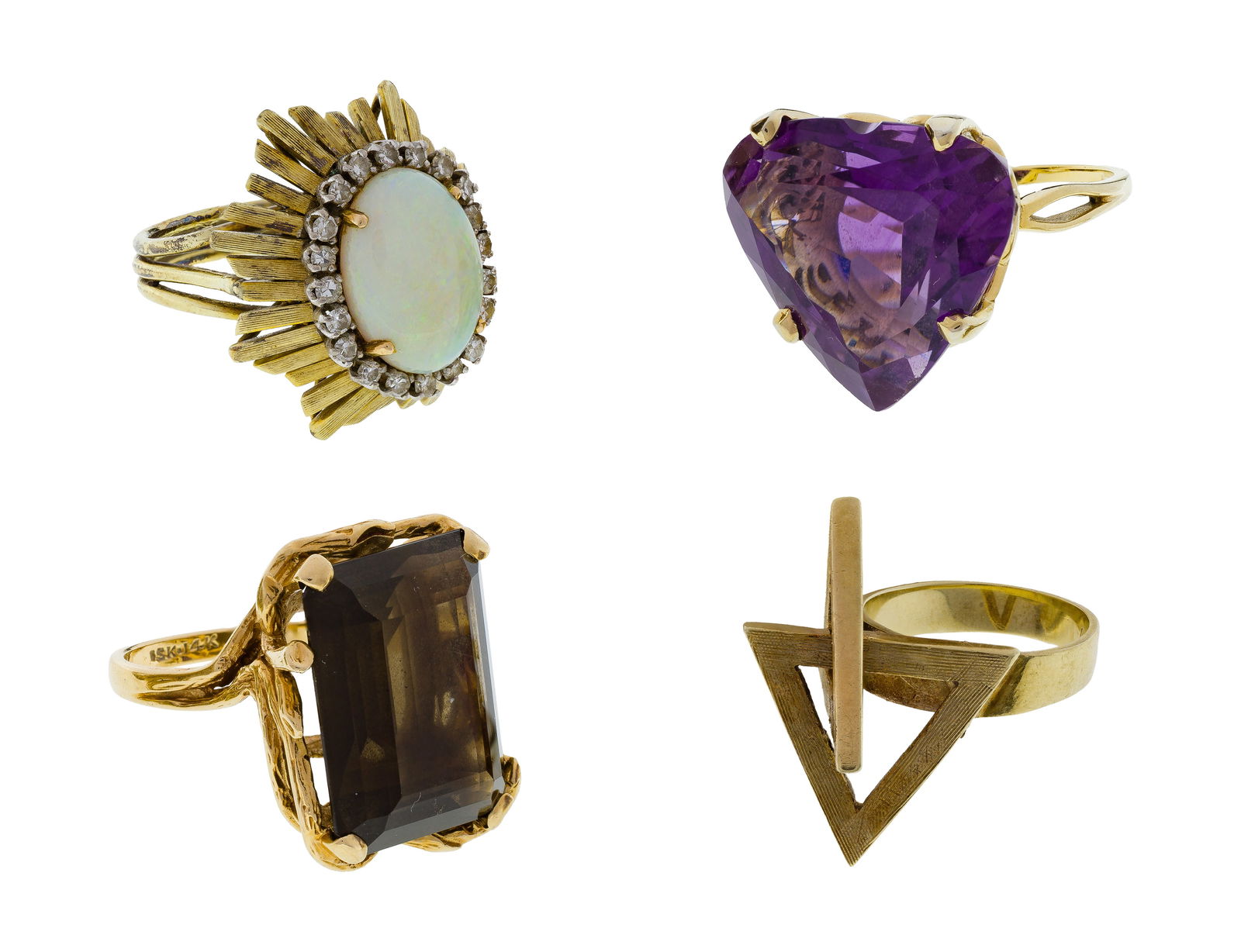 14k Gold and Gemstone Ring Assortment (1 of 2)
