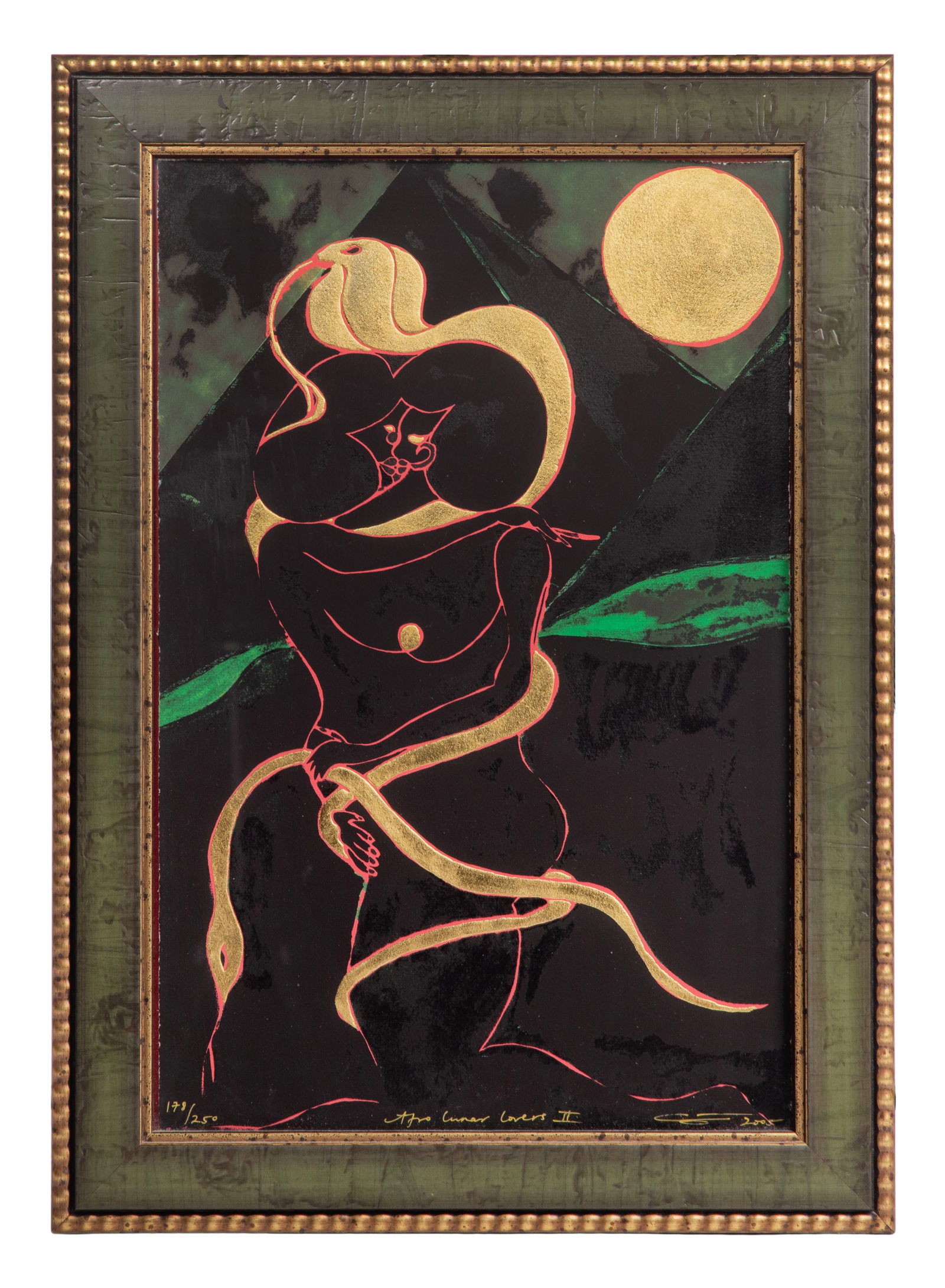 Chris Ofili (British, b.1968) 'Afro Lunar Lovers II' Mixed Media Print (1 of 5)