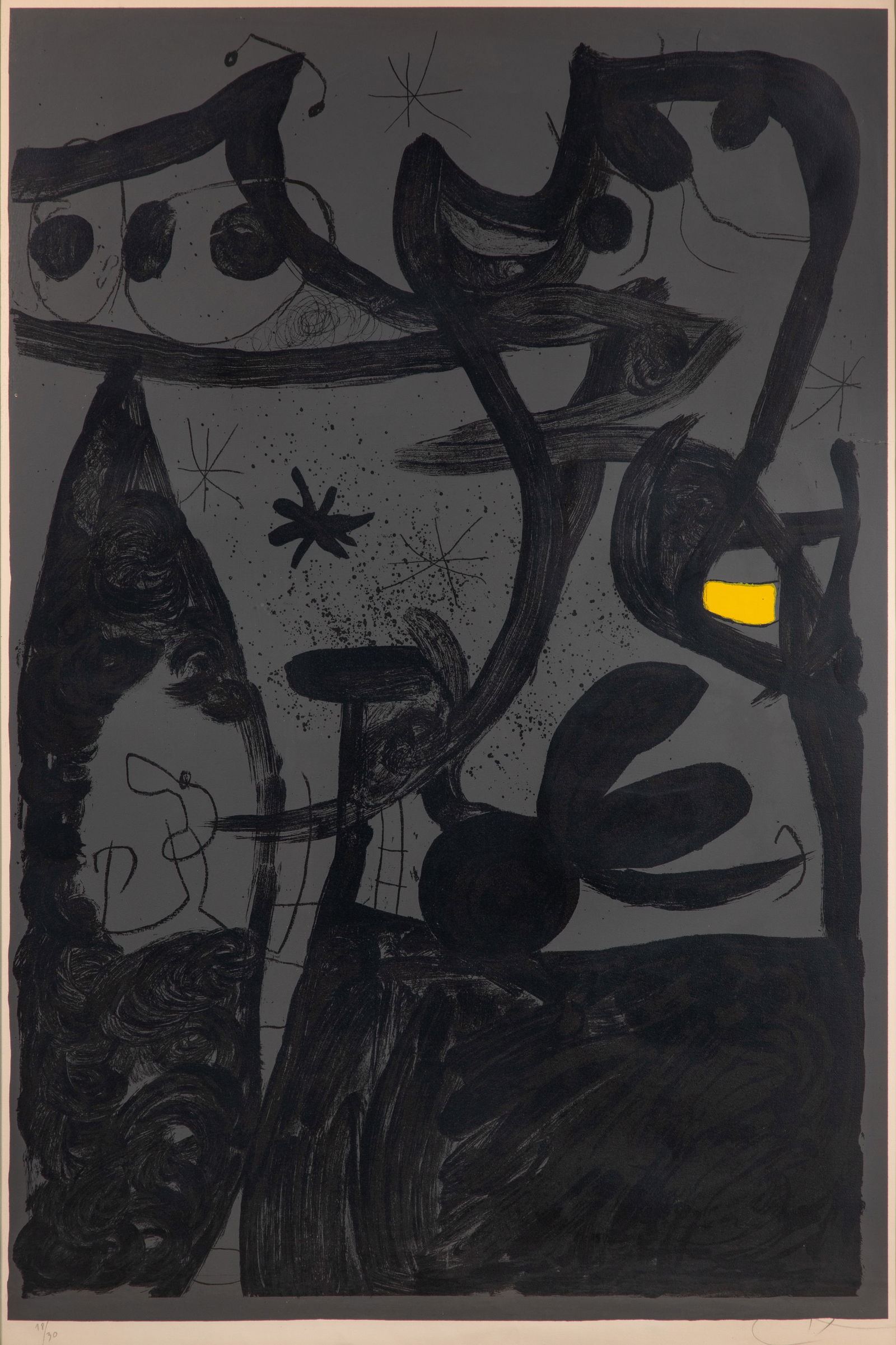 Joan Miro (Spanish, 1893-1983) 'Defile de Mannequin Sur la Lune' Lithograph (1 of 6)