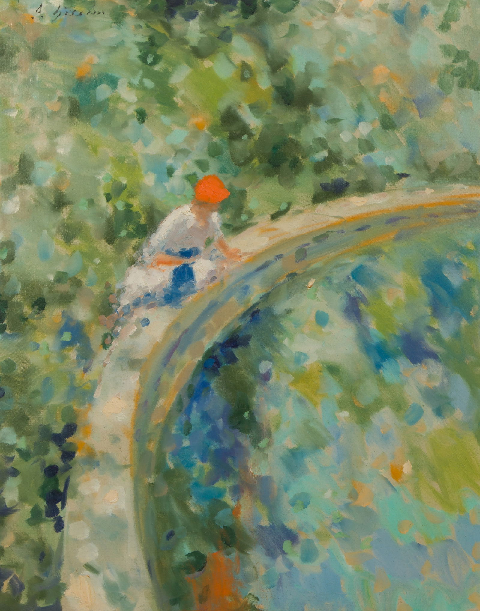 Andre Gisson (French, 1921-2003) 'Reflection' Oil on Canvas (1 of 4)