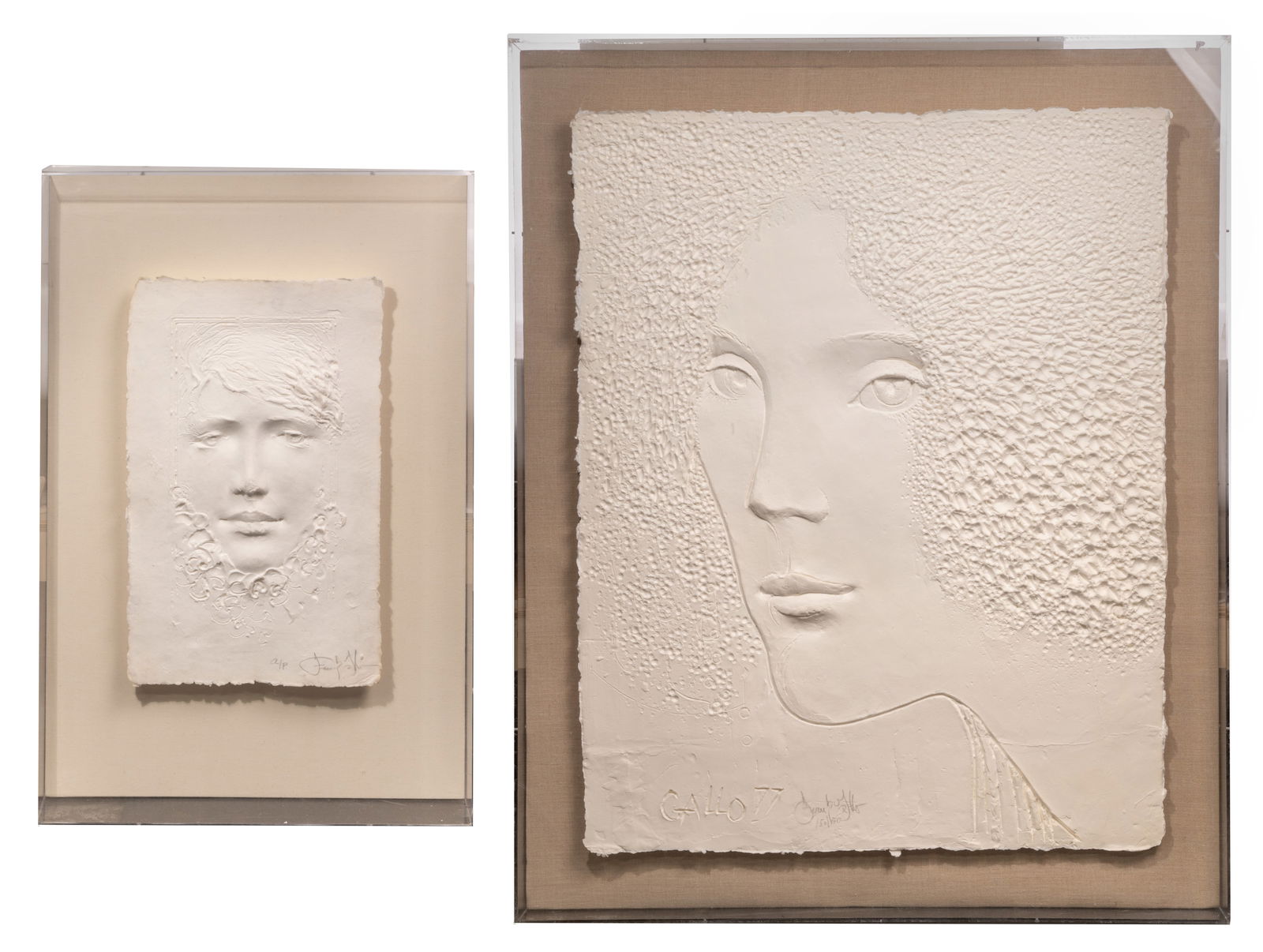 Frank Gallo (American, 1933-2019) Cast Paper Reliefs (1 of 7)