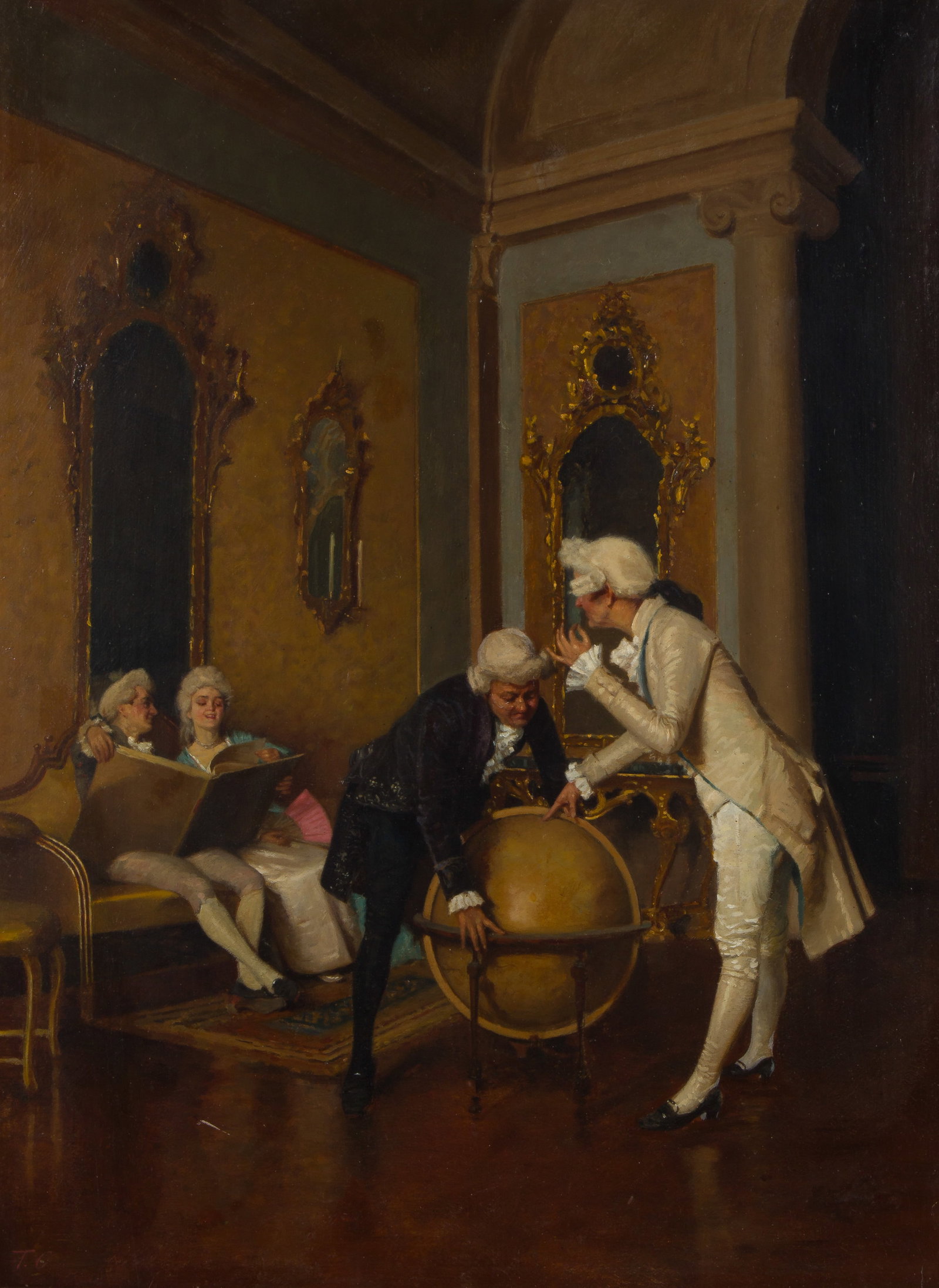 Tito Conti (Italian, 1842-1924) Oil on Board (1 of 4)