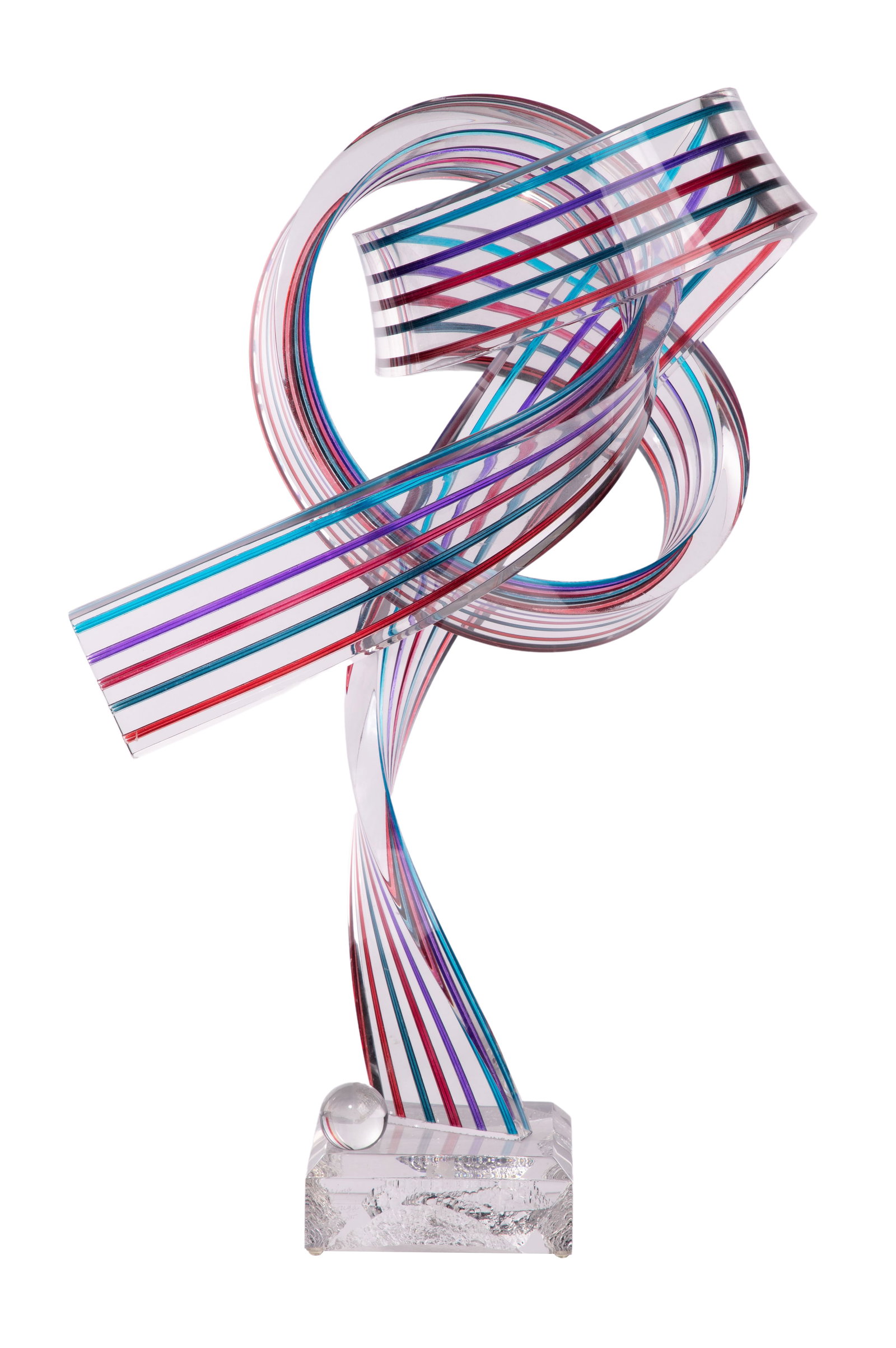 Rod Garrett (American, 20th Century) 'Seeing It Through' Acrylic Sculpture: Rod Garrett (American, 20th Century) 'Seeing It Through' Acrylic Sculpture 1998, signed on back edge, depicting an abstract shape Property from: a Private Collector, Rockford, Ilinois Height: 25 inche