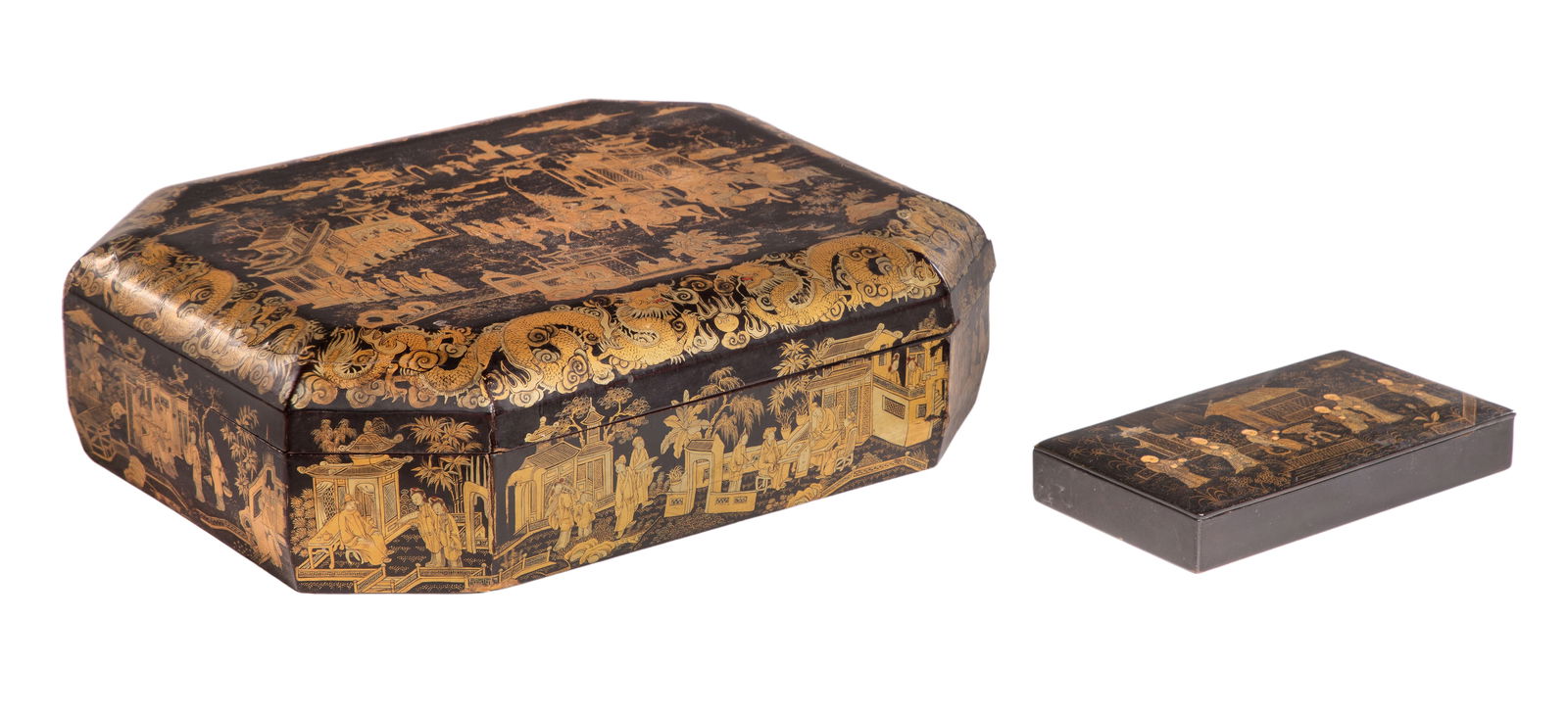 Chinese Export Lacquer Game Box (1 of 9)