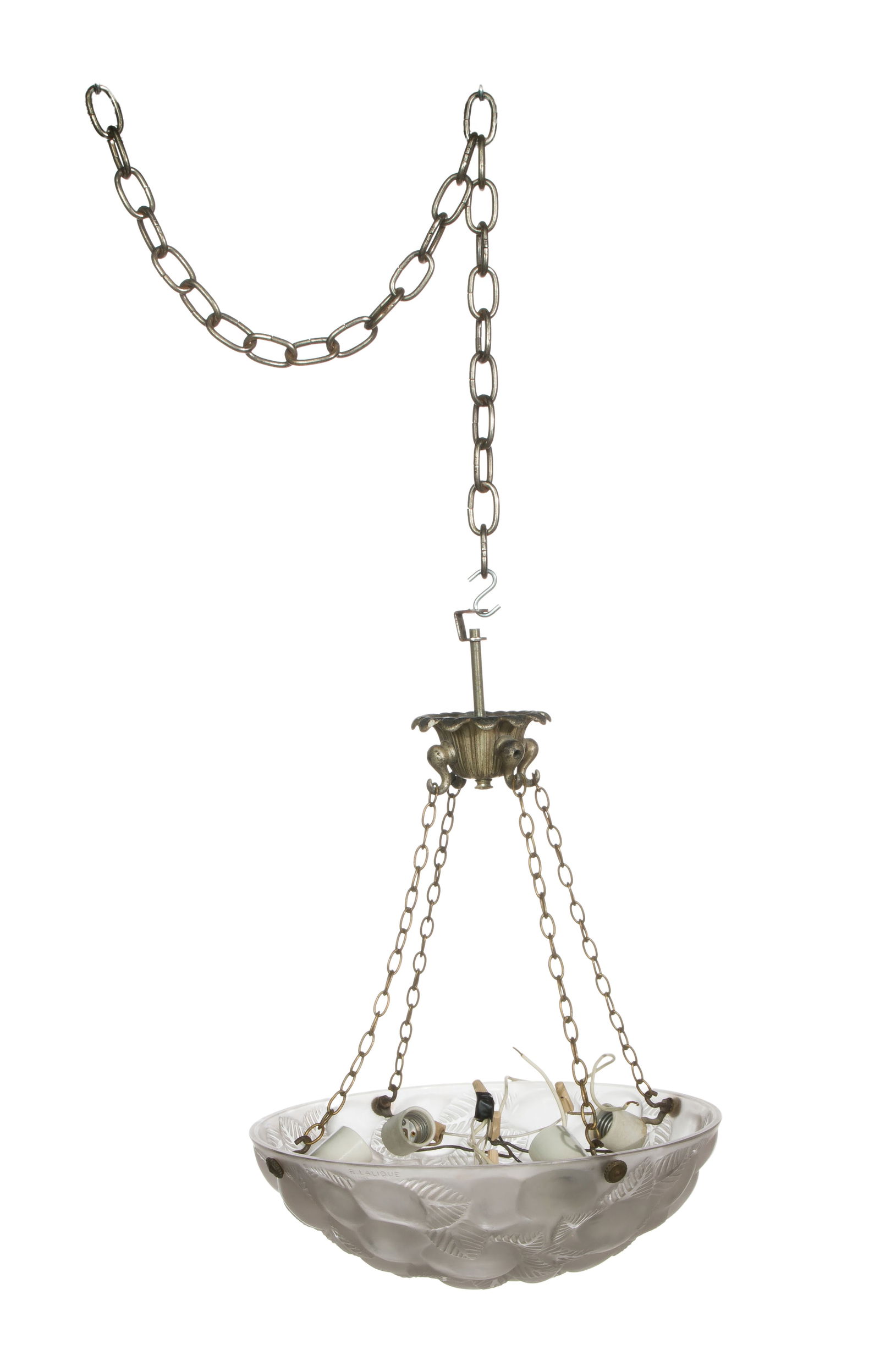 R. Lalique Lausanne Plafonnier Hanging Light Fixture (1 of 4)