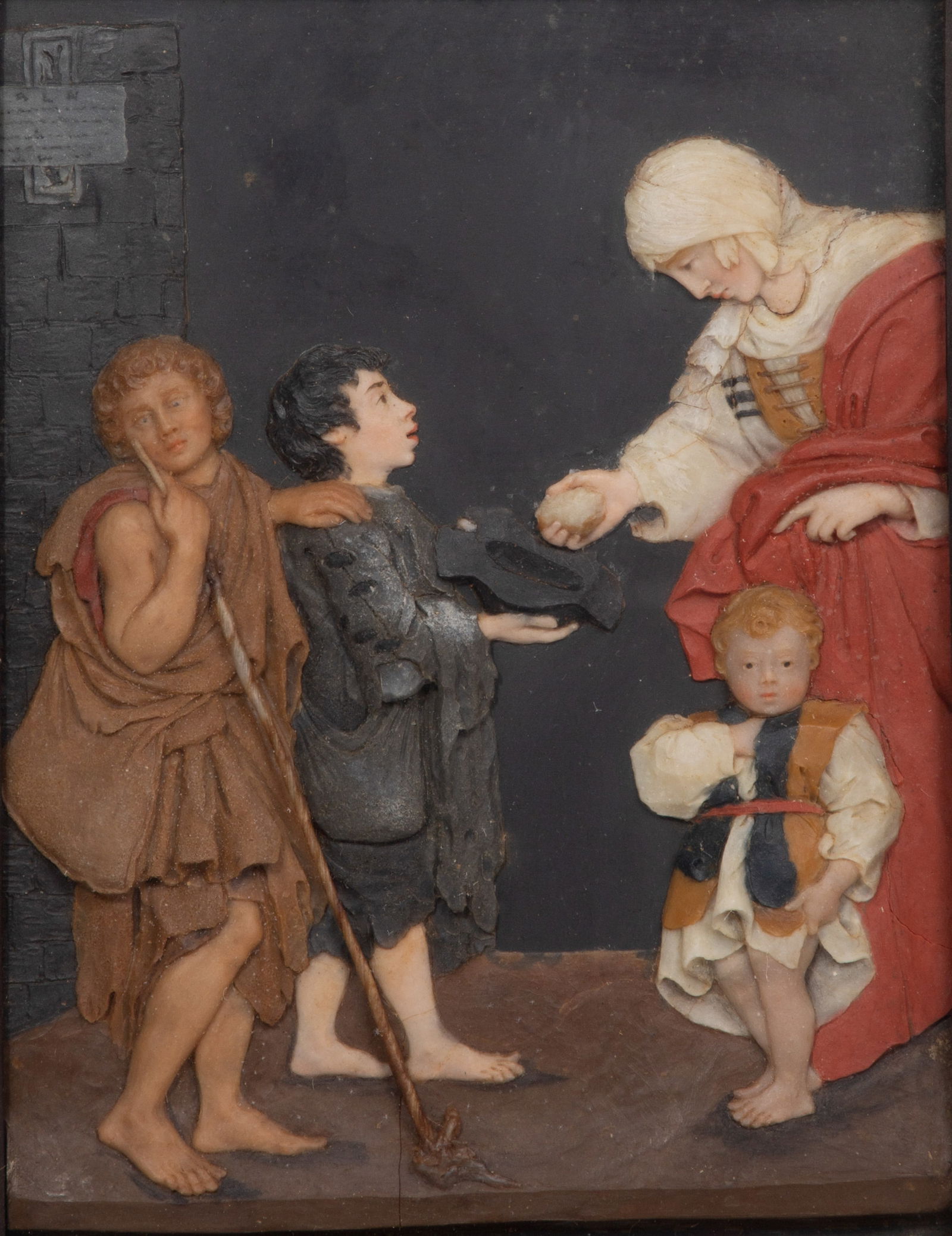 Attributed to Giovanni Francesco Pieri (Italian, 1699-1773) Polychrome Wax Relief (1 of 6)