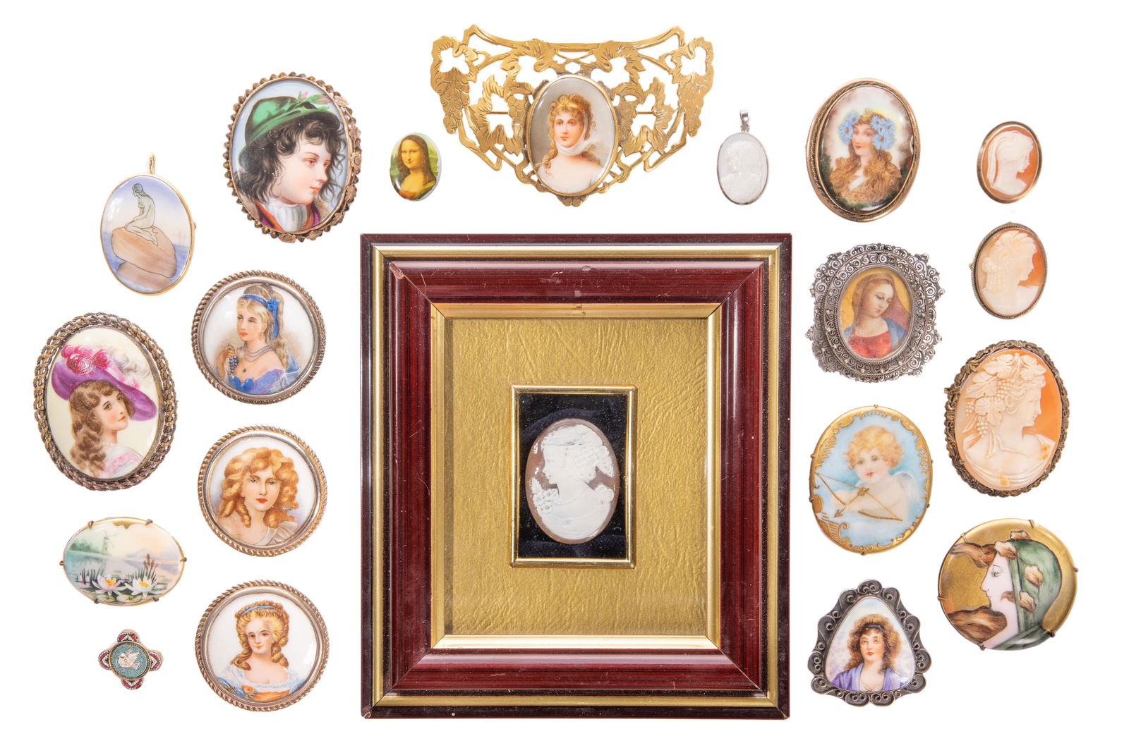Portrait Miniature and Cameo Assortment (1 of 1)