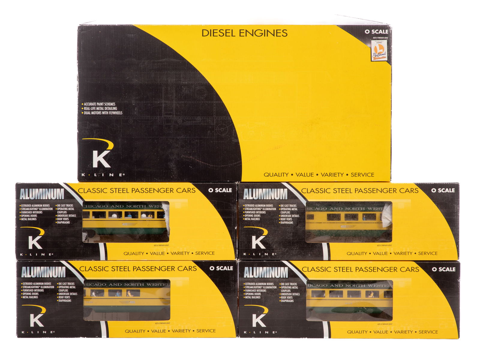 K-Line Model Train O Scale Chicago & Northwestern Assortment (1 of 2)