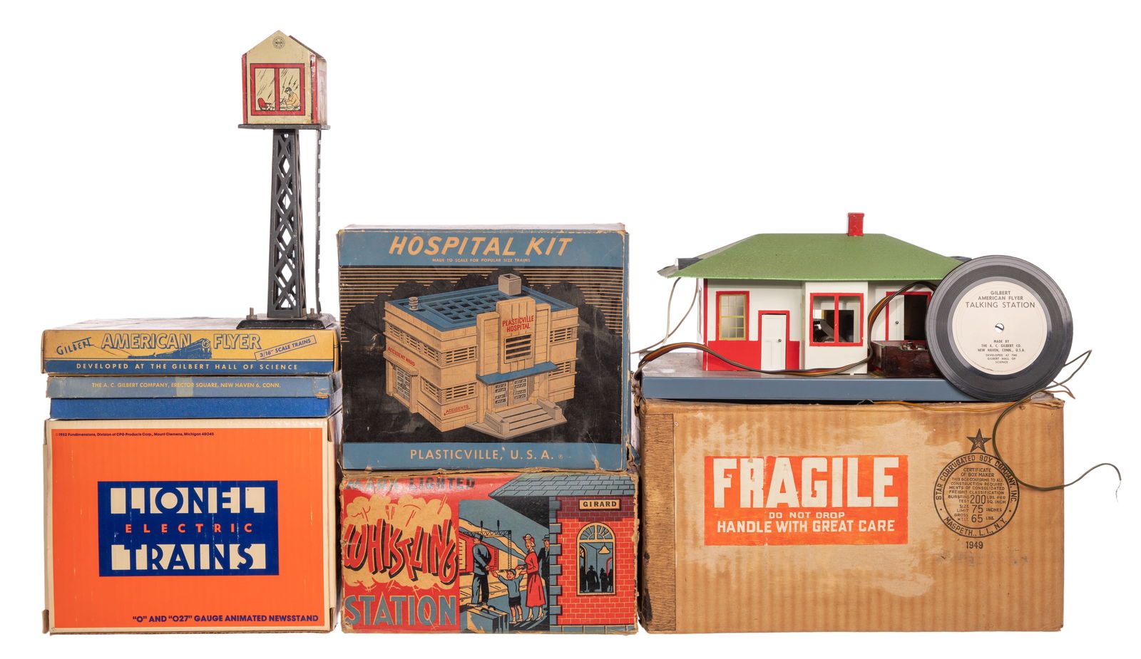 American Flyer and Lionel Model Train O Scale and Accessory Assortment (1 of 3)