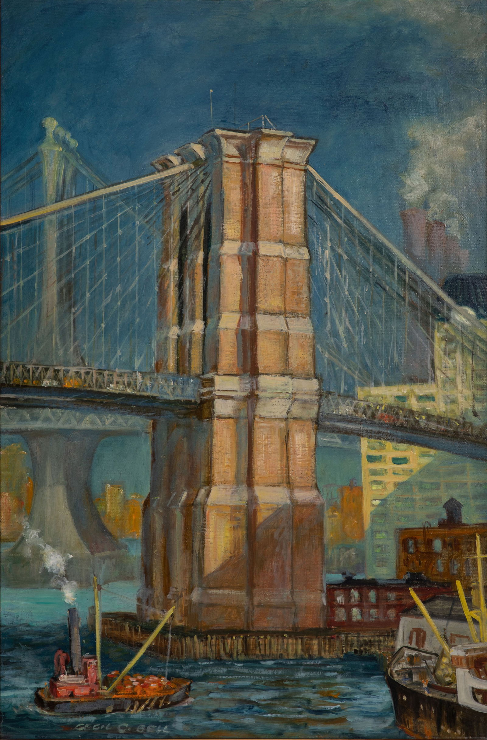 Cecil C. Bell (American, 1906-1970) Oil on Board (1 of 5)