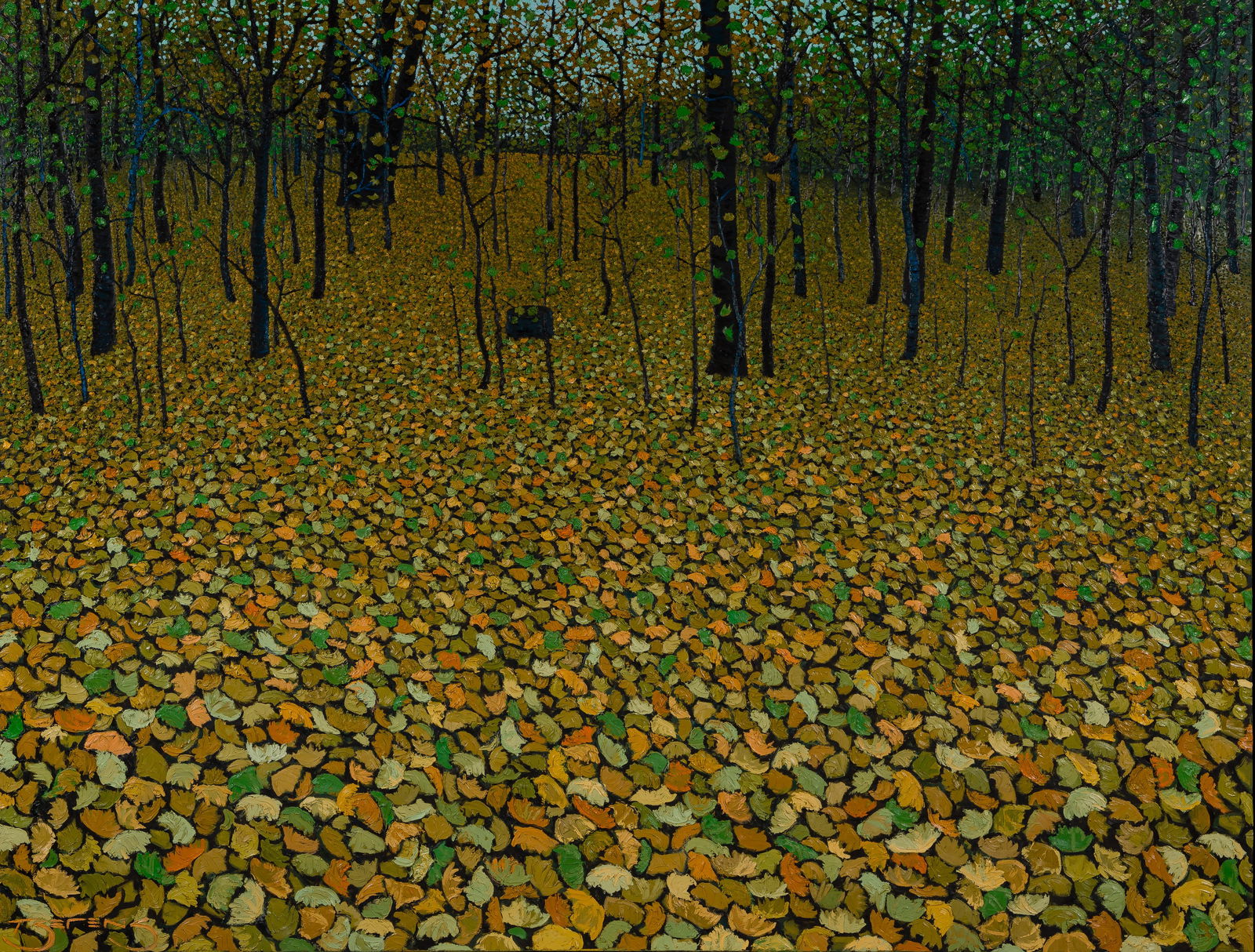 Mark Berens (American, 20th Century) 'Forest Floor' Oil on Board (1 of 4)