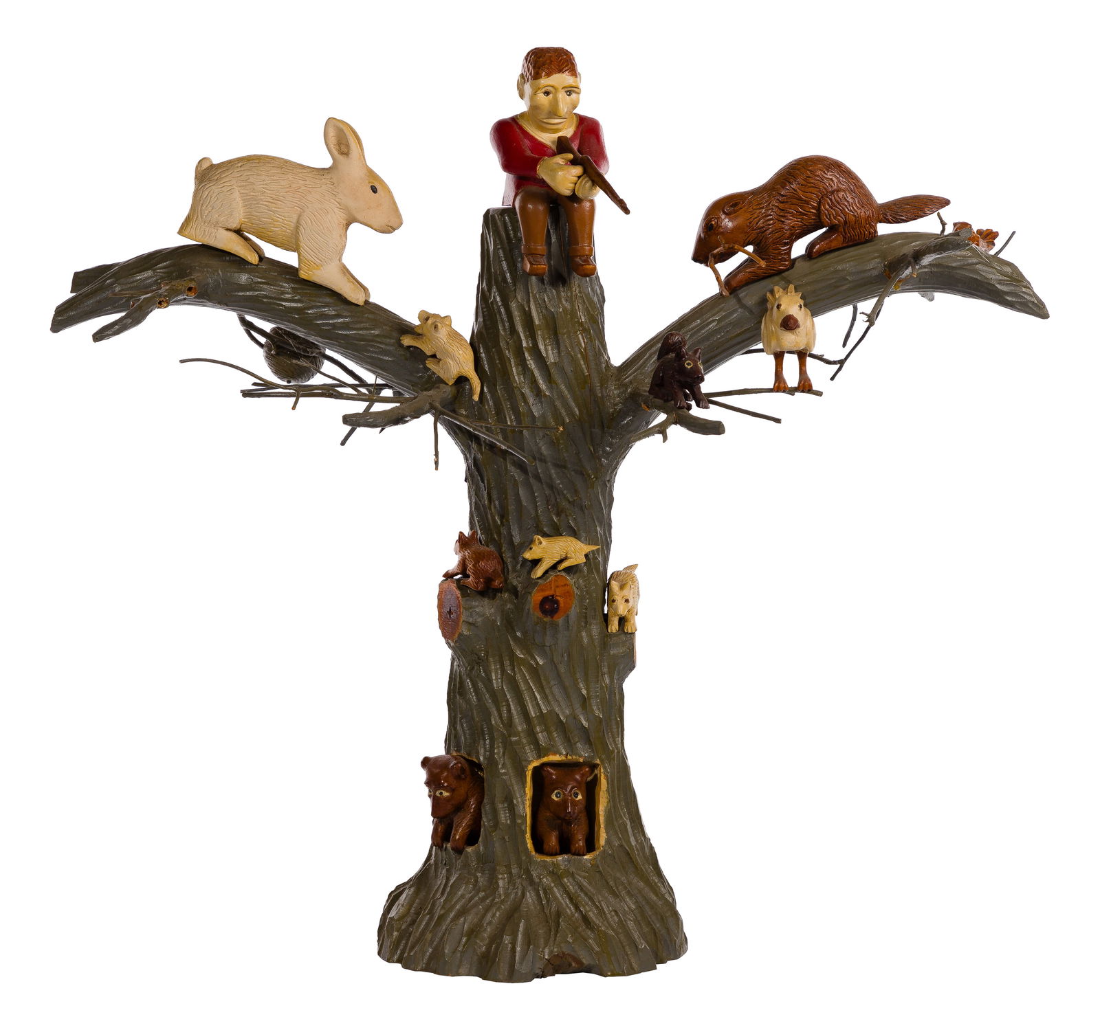 Unknown Artist (20th Century) Folk Art Hunter Sculpture (1 of 2)