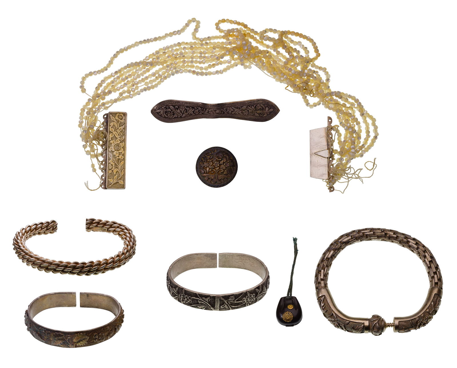 Chinese Silver Jewelry Assortment (1 of 14)