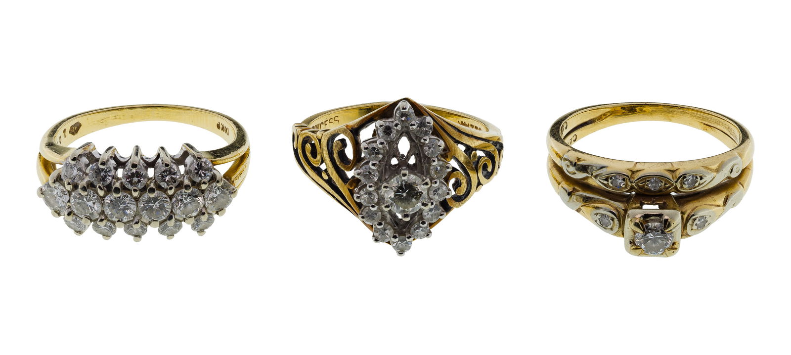 14k Yellow Gold and Diamond Ring Assortment (1 of 2)