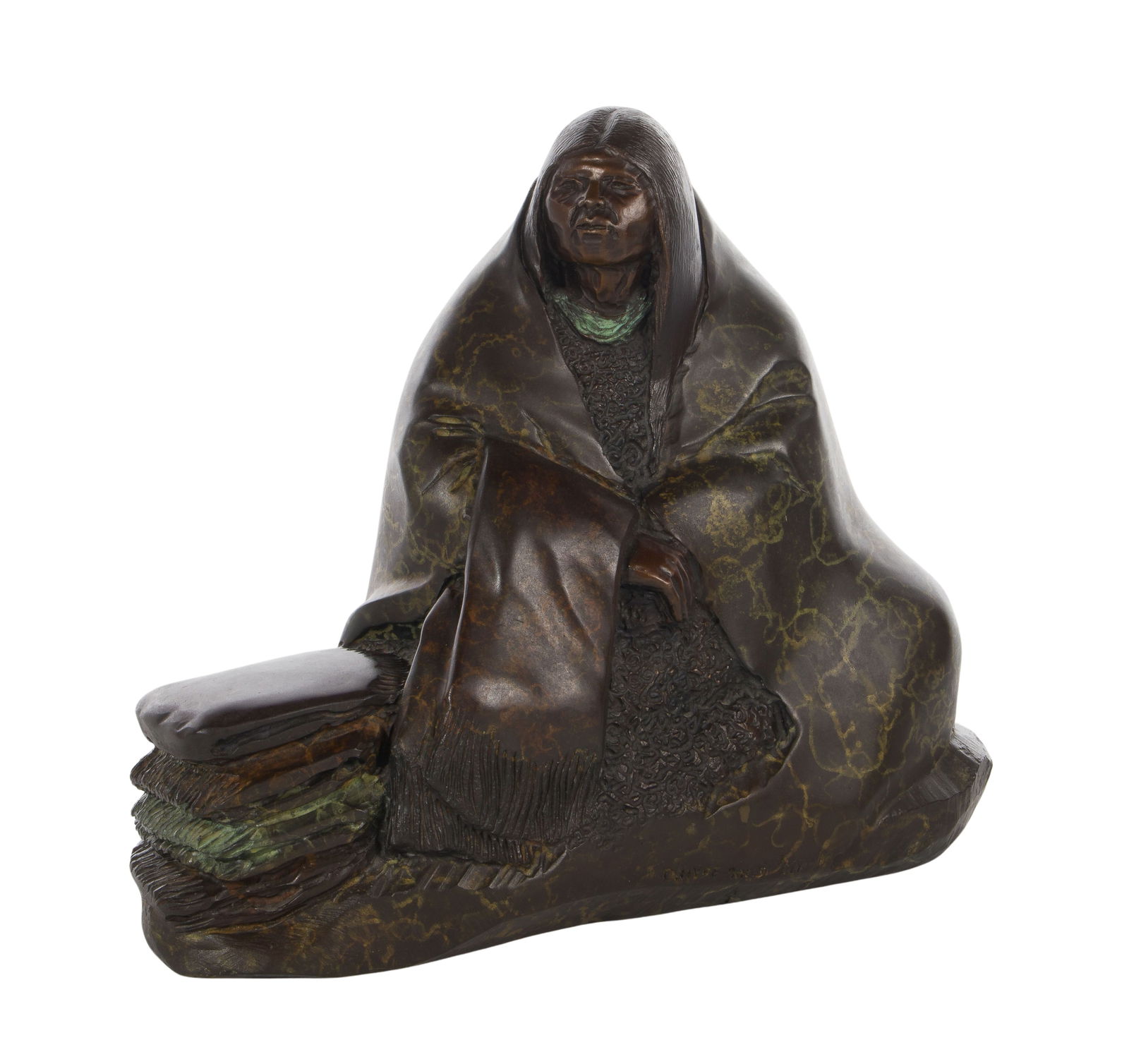 Doug Hyde (American, b.1946) 'Pendleton Blanket' Bronze Sculpture (1 of 4)