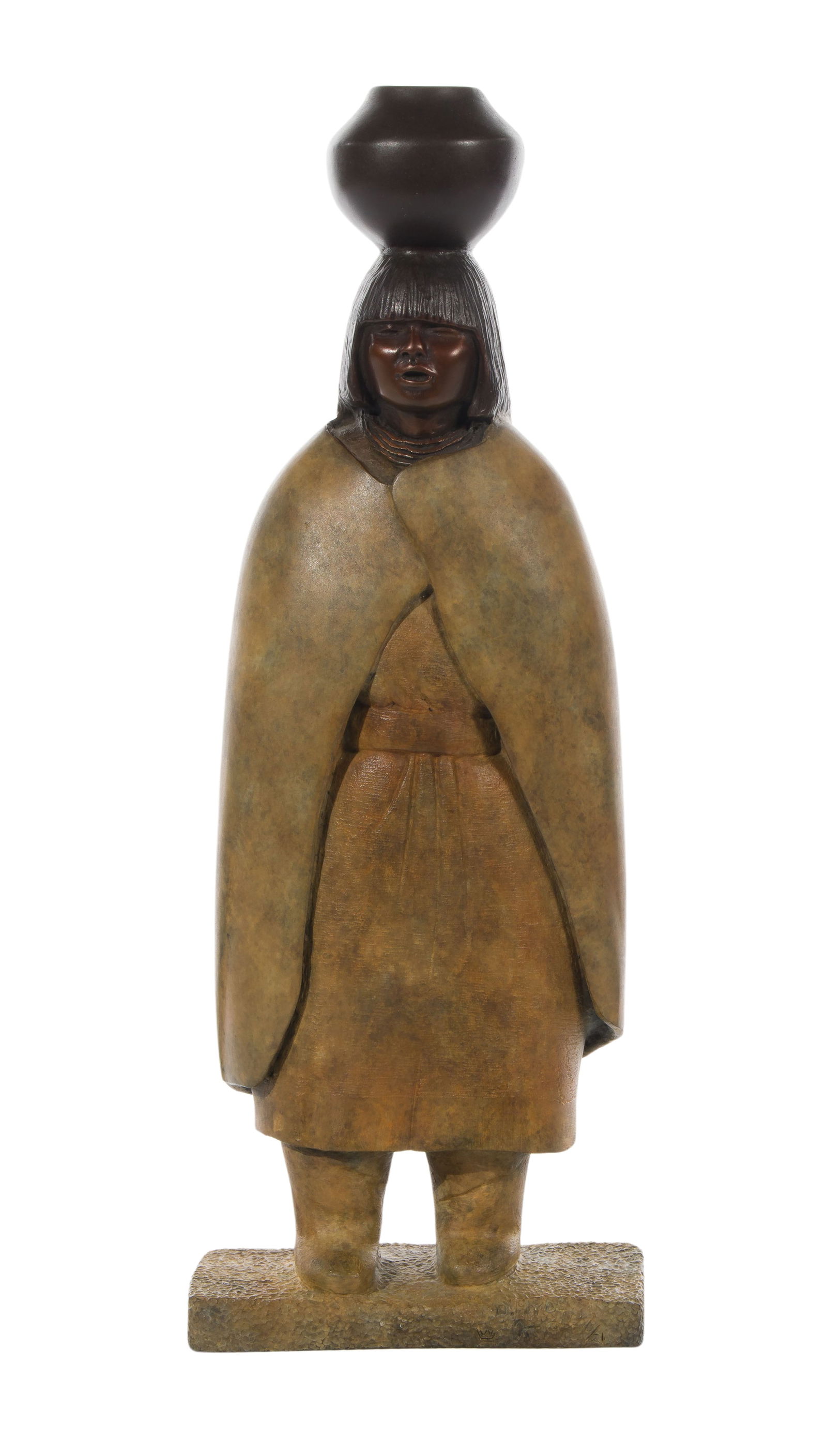 Doug Hyde (American, b.1946) 'Water Gatherer at Jemez Springs' Bronze Sculpture (1 of 4)