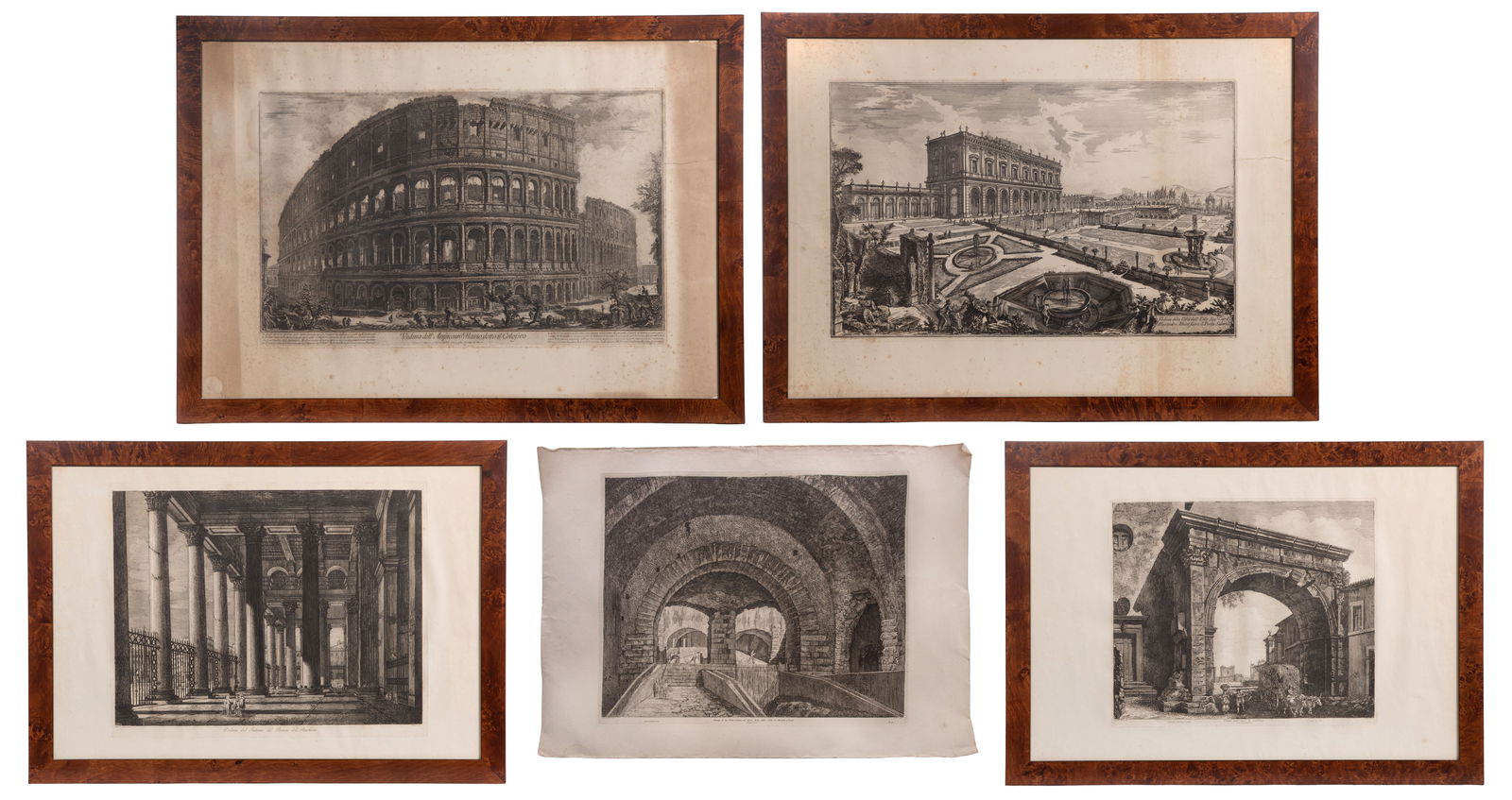Giovanni Piranesi and Luigi Rossini Architectural Engraving Assortment (1 of 9)