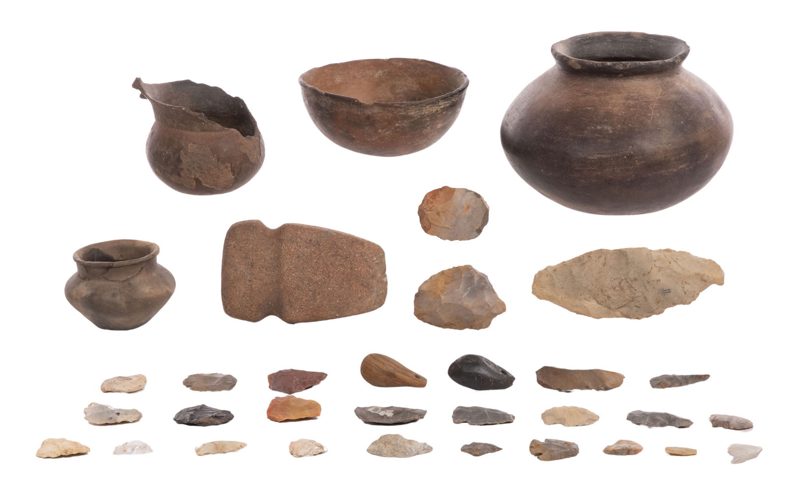 Mississippian Pottery and Artifact Assortment (1 of 1)