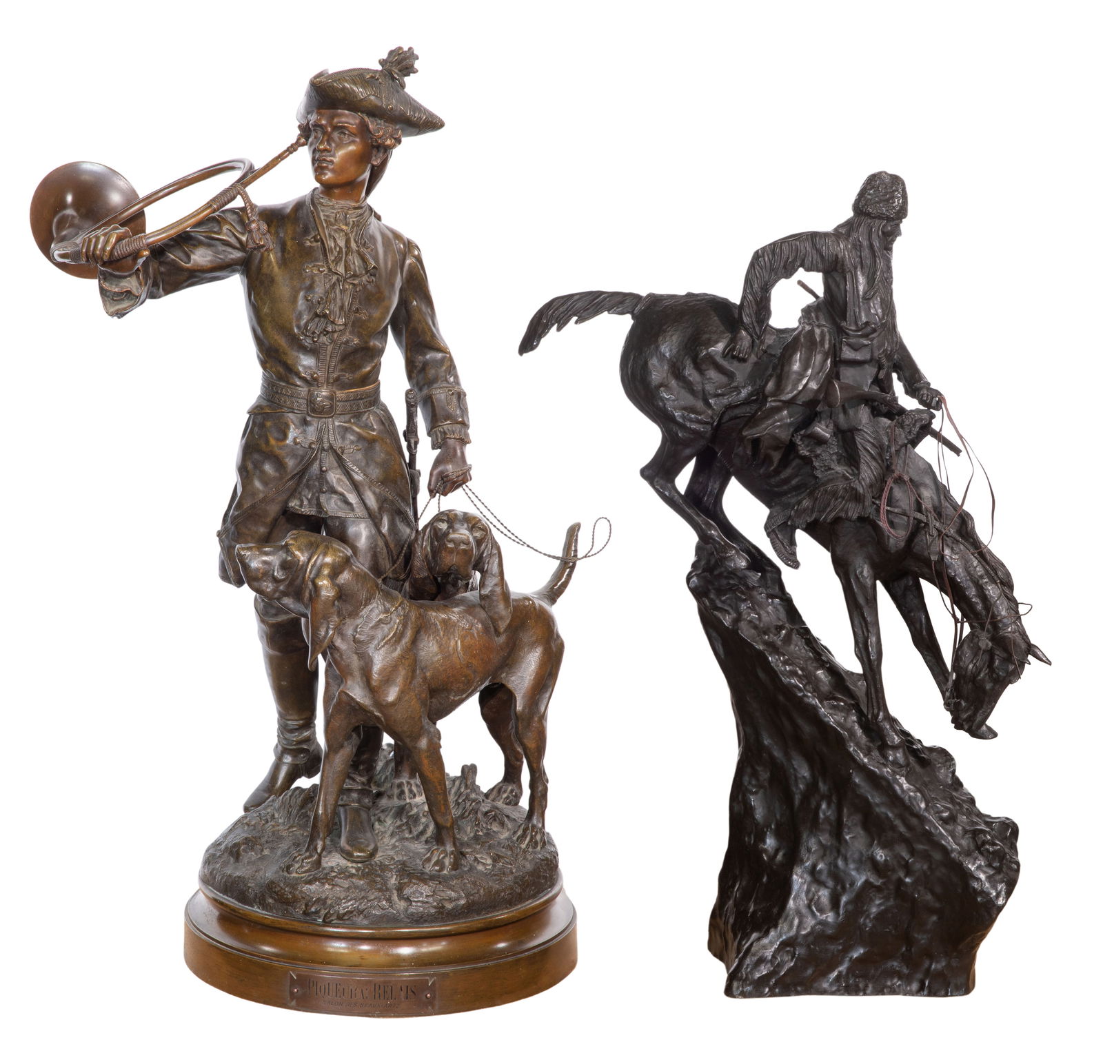 After Auguste Moreau and After Frederic Remington Bronze Statues (1 of 4)