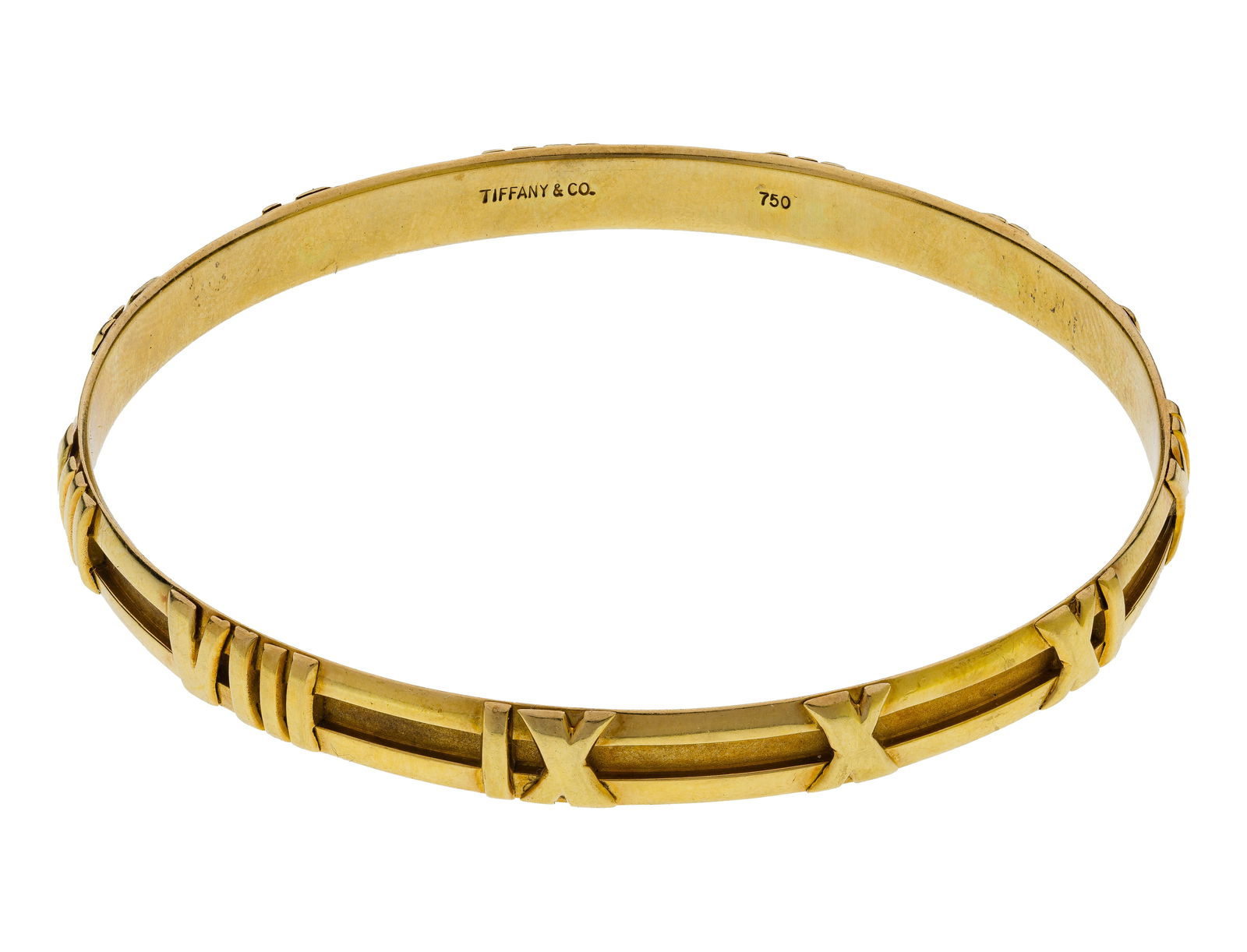 Tiffany & Co 18k Yellow Gold Atlas Bangle Bracelet (1 of 2)