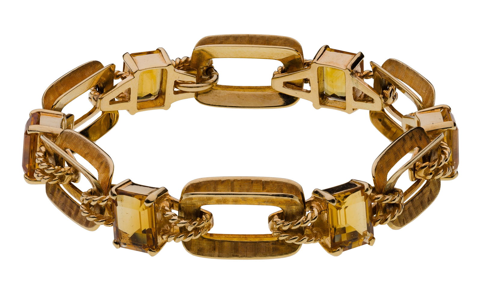 14k Yellow Gold and Citrine Bracelet (1 of 2)