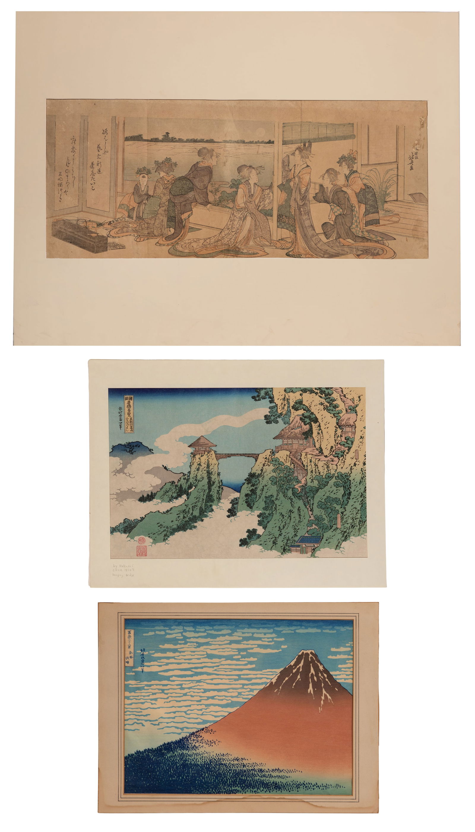 Katsushika Hokusai (Japanese, 1760-1849) Woodblock Print Assortment (1 of 4)