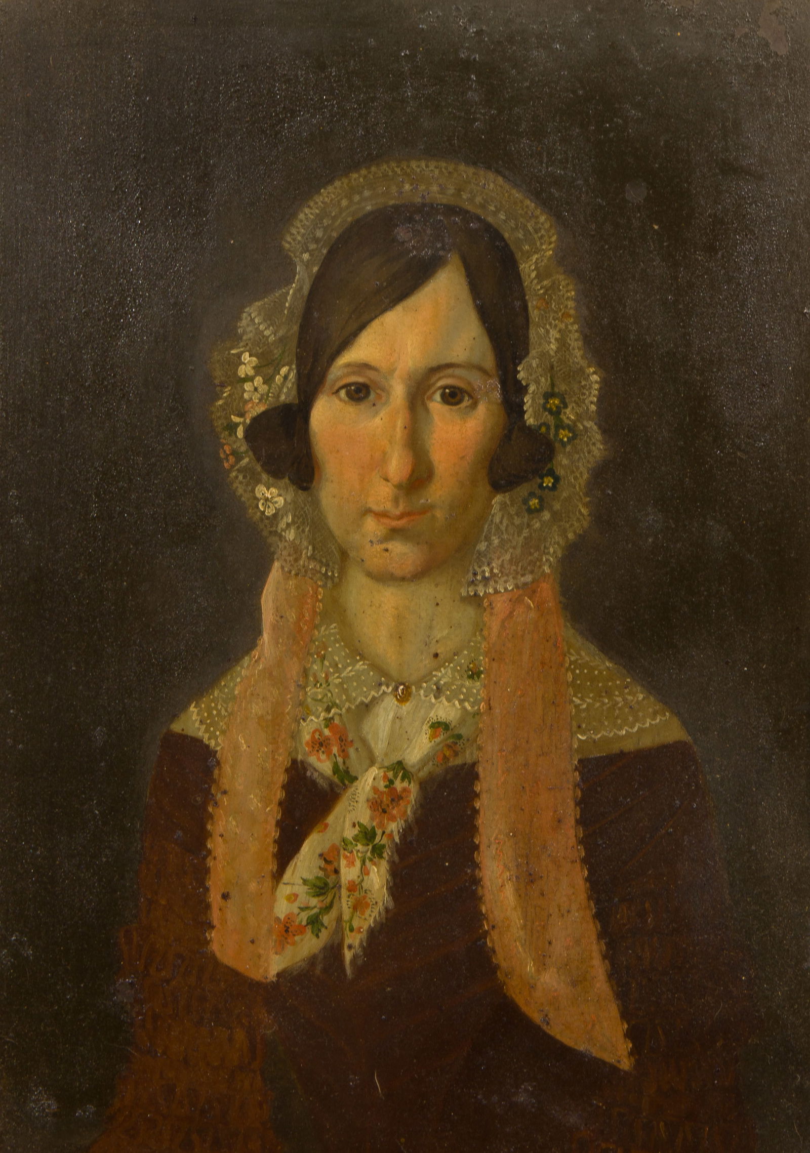 American School Primitive Oil on Tin (1 of 3)