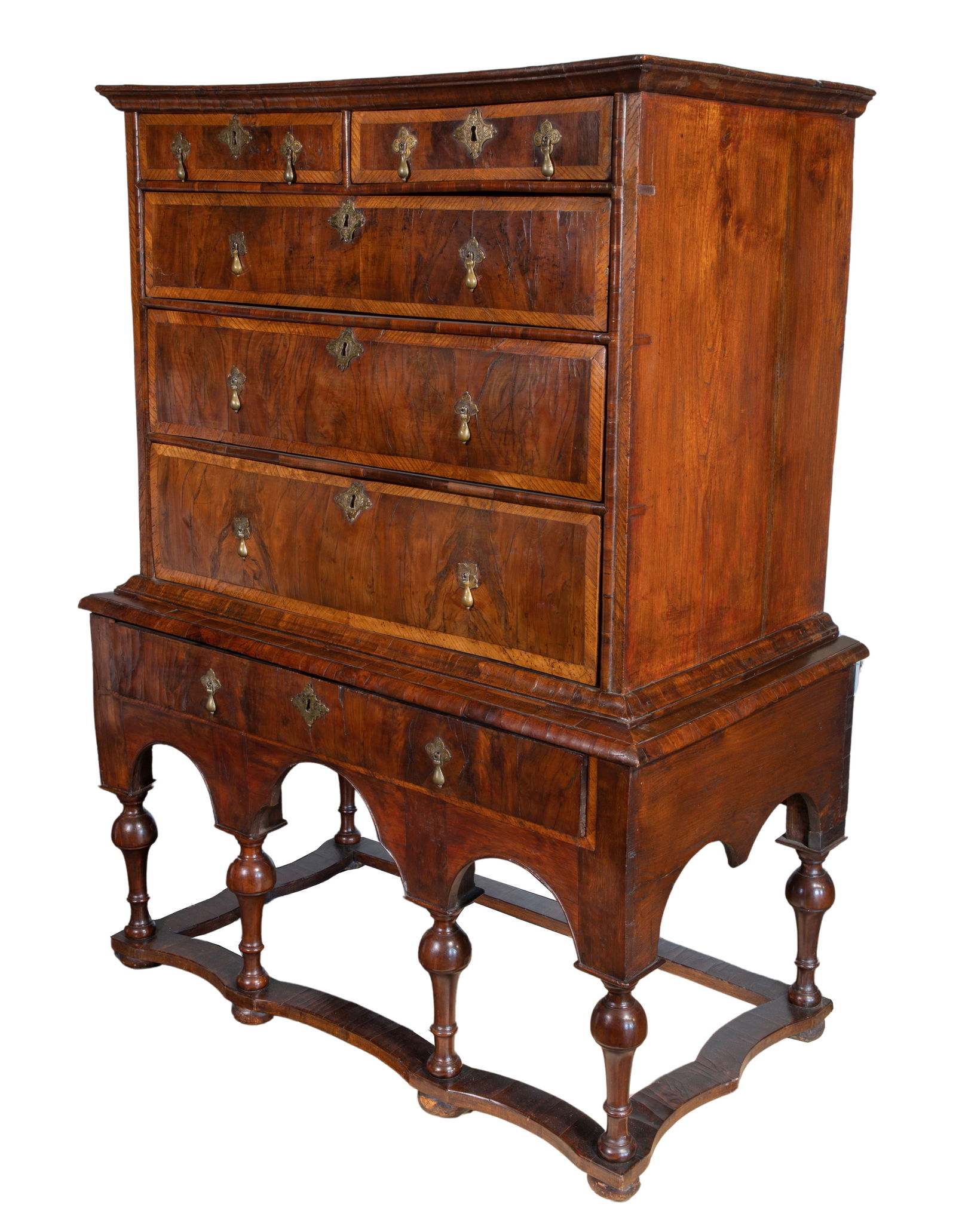 William and Mary Walnut Chest on Stand (1 of 5)