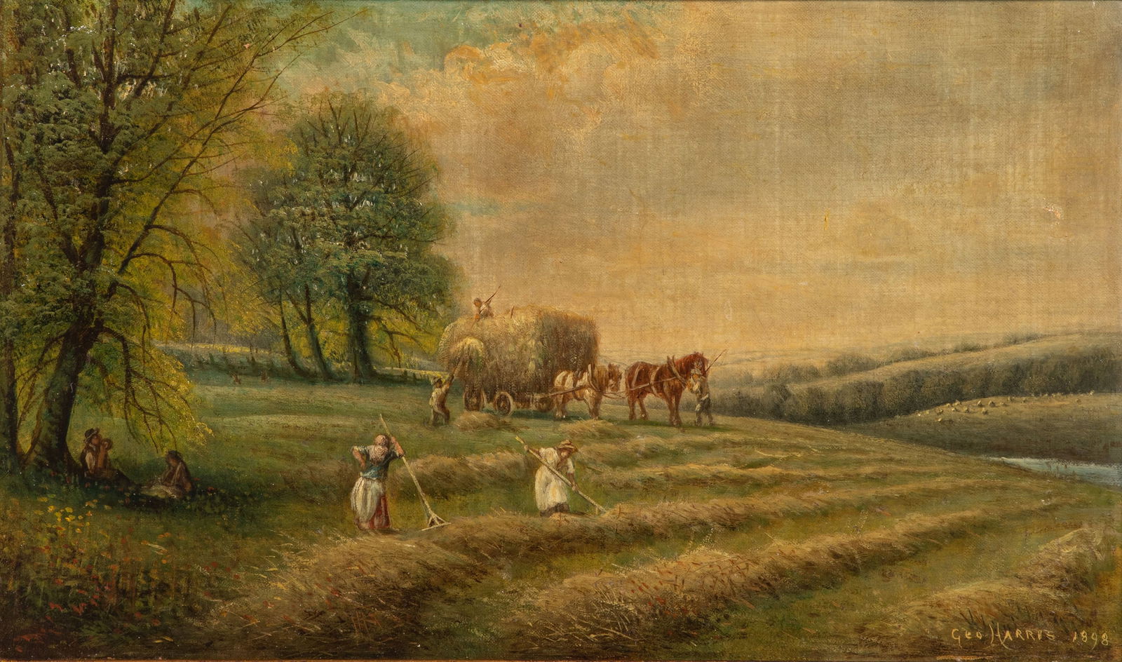 George Walter Harris (British, 1835-1912) Oil on Canvas (1 of 11)