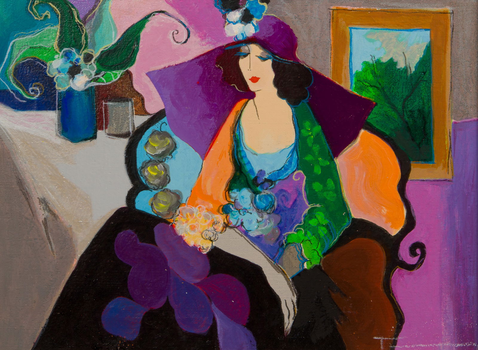 Itzchak Tarkay (Israeli / French, 1935-2012) 'Diane Remembers' Serigraph (1 of 4)