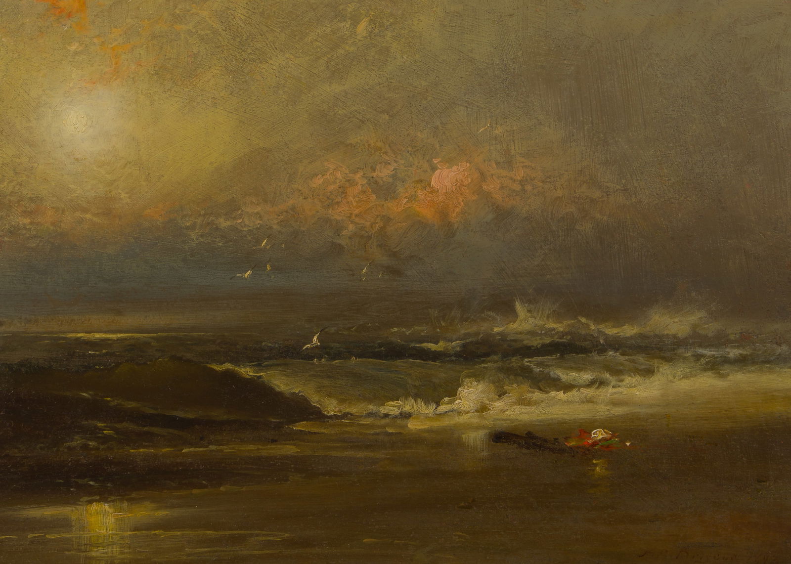 Franklin Dullin Briscoe (American, 1844-1903) Oil on Board (1 of 4)