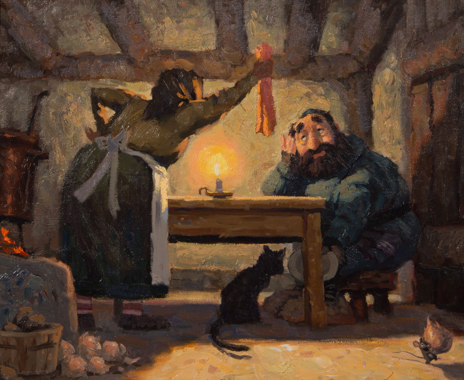 David Slonim (American, b.1966) Oil on Canvas on Board (1 of 4)