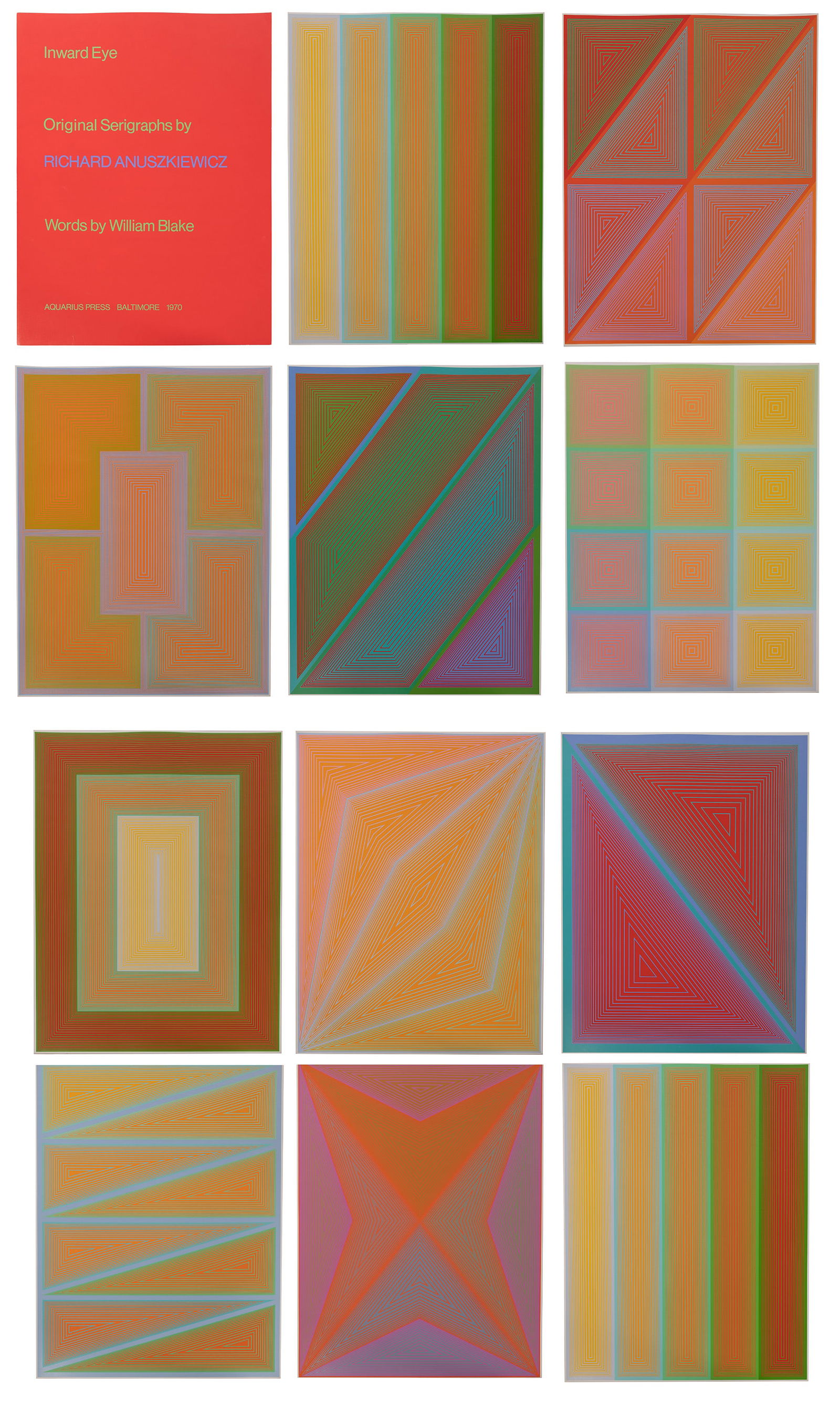 Richard Anuszkiewicz (American, 1930-2020) 'Inward Eye' Serigraph Portfolio (1 of 9)