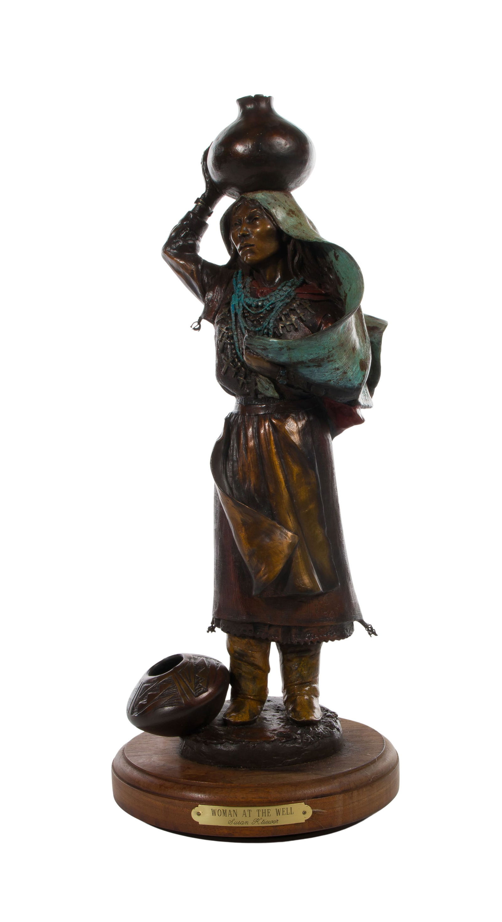 Susan Kliewer (American, b.1940) 'Woman at the Well' Bronze Sculpture (1 of 4)