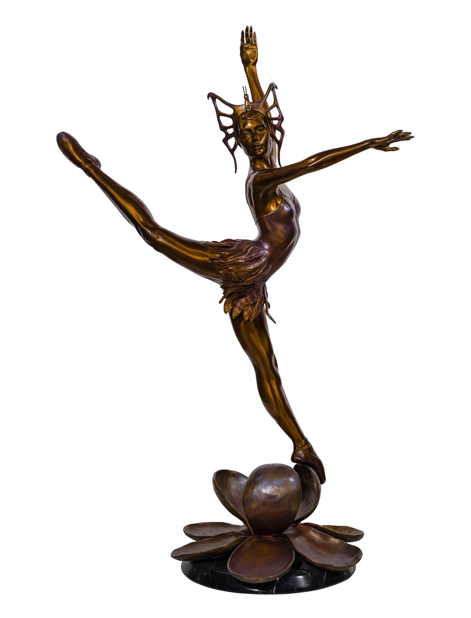 Jerry Joslin (American, 1942-2007) 'Papillion' Bronze Sculpture (1 of 6)