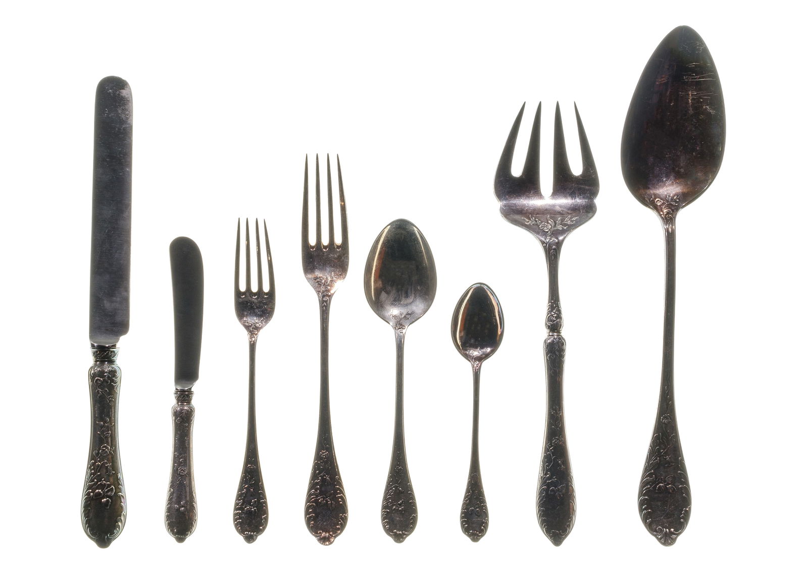 Faberge Grand Duchess Sterling Silver Flatware Service (1 of 4)