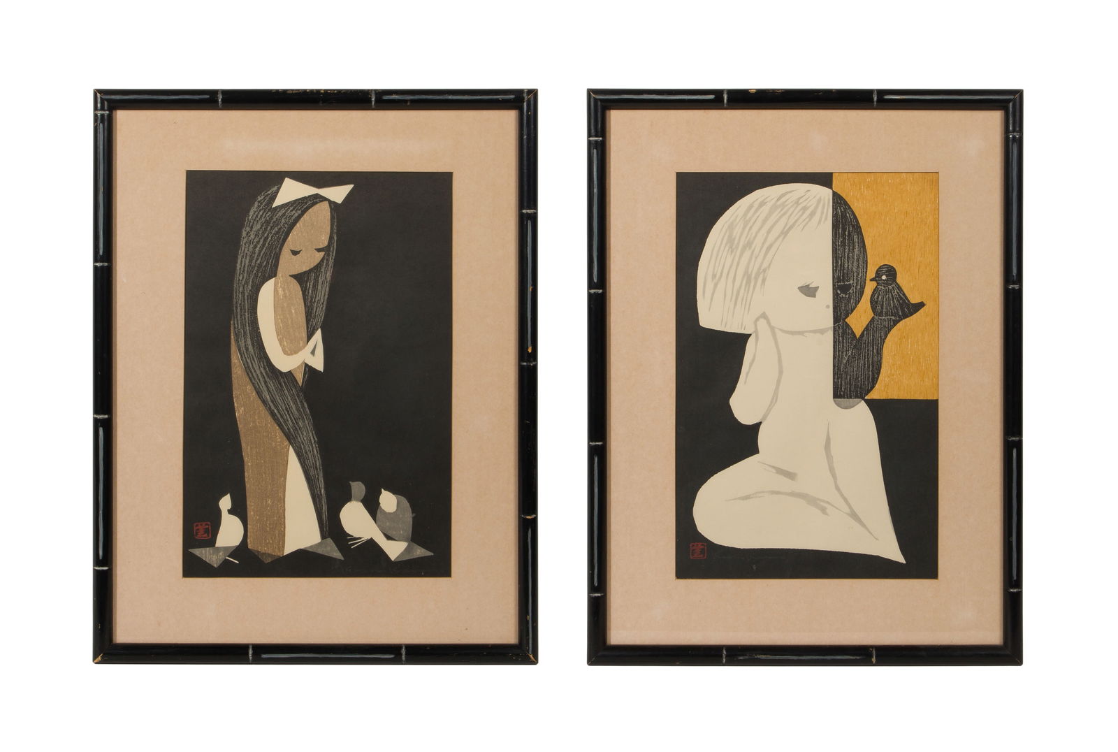 Kaoru Kawano (Japanese, 1916-1965) Woodblock Prints (1 of 4)