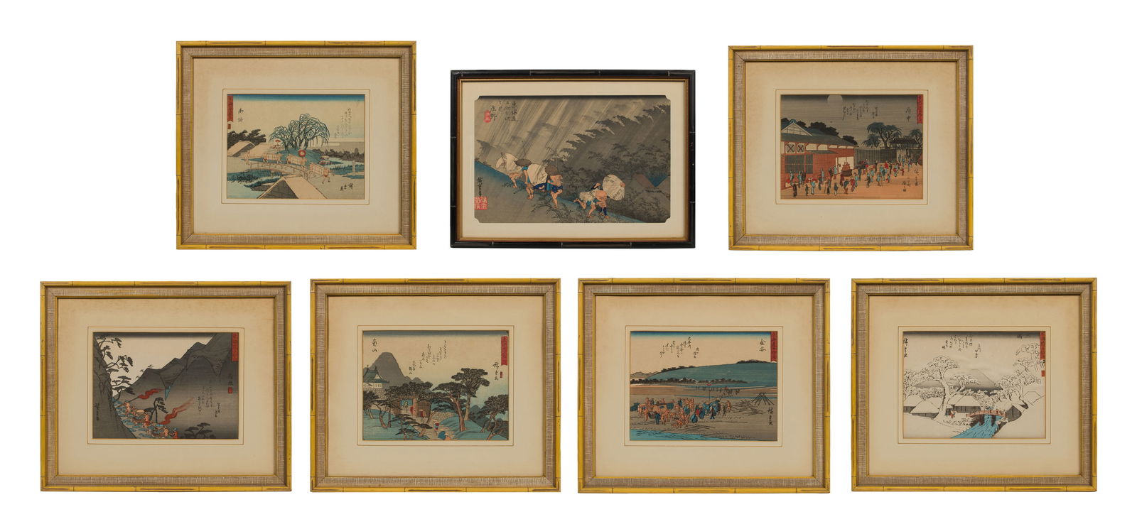 Ando Hiroshige (Japanese, 1797-1858) Woodblock Print Assortment (1 of 2)
