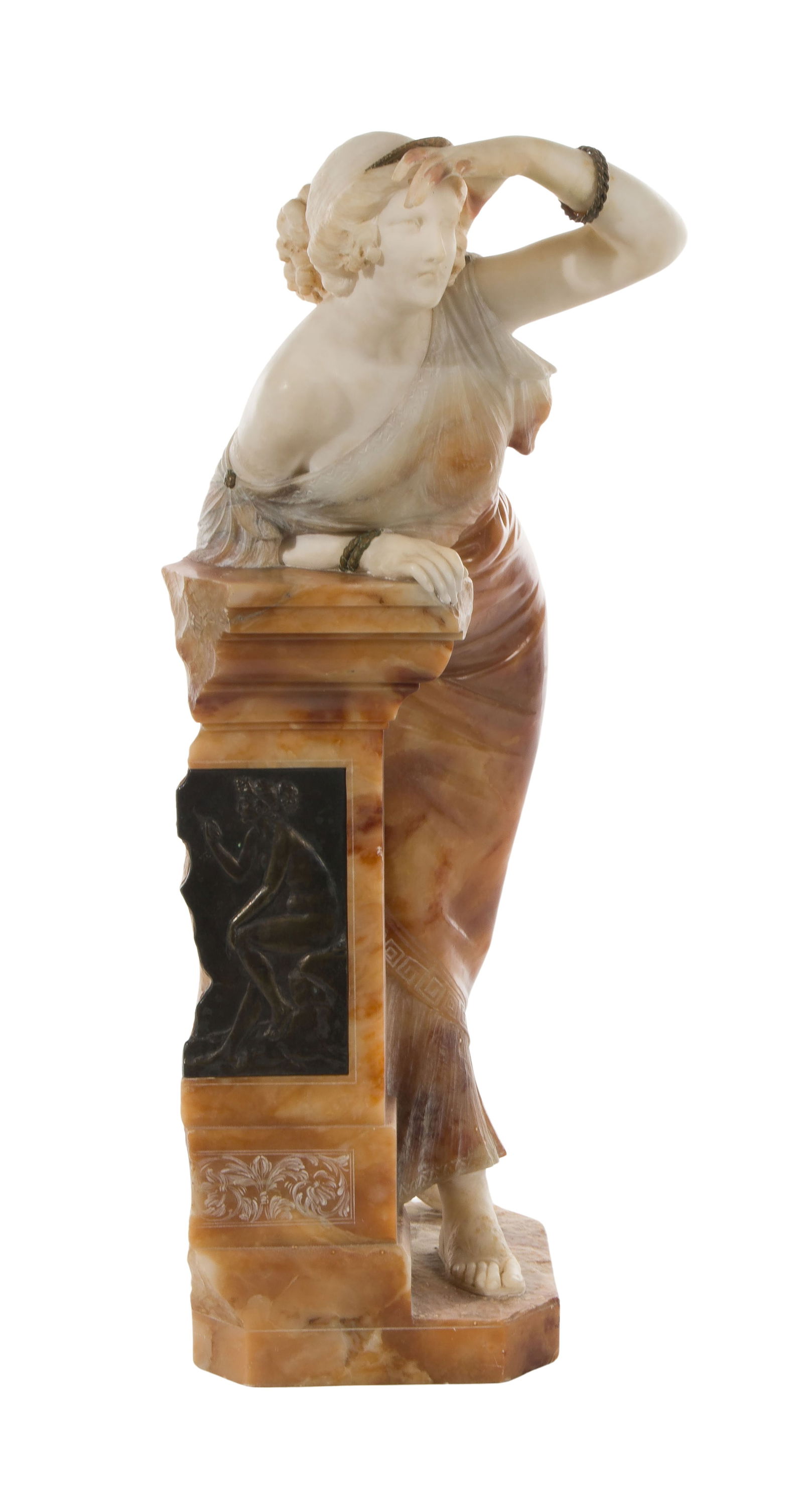 Giuseppe Gambogi (Italian, 1862-1938) 'L’Attesa' Alabaster Sculpture (1 of 5)