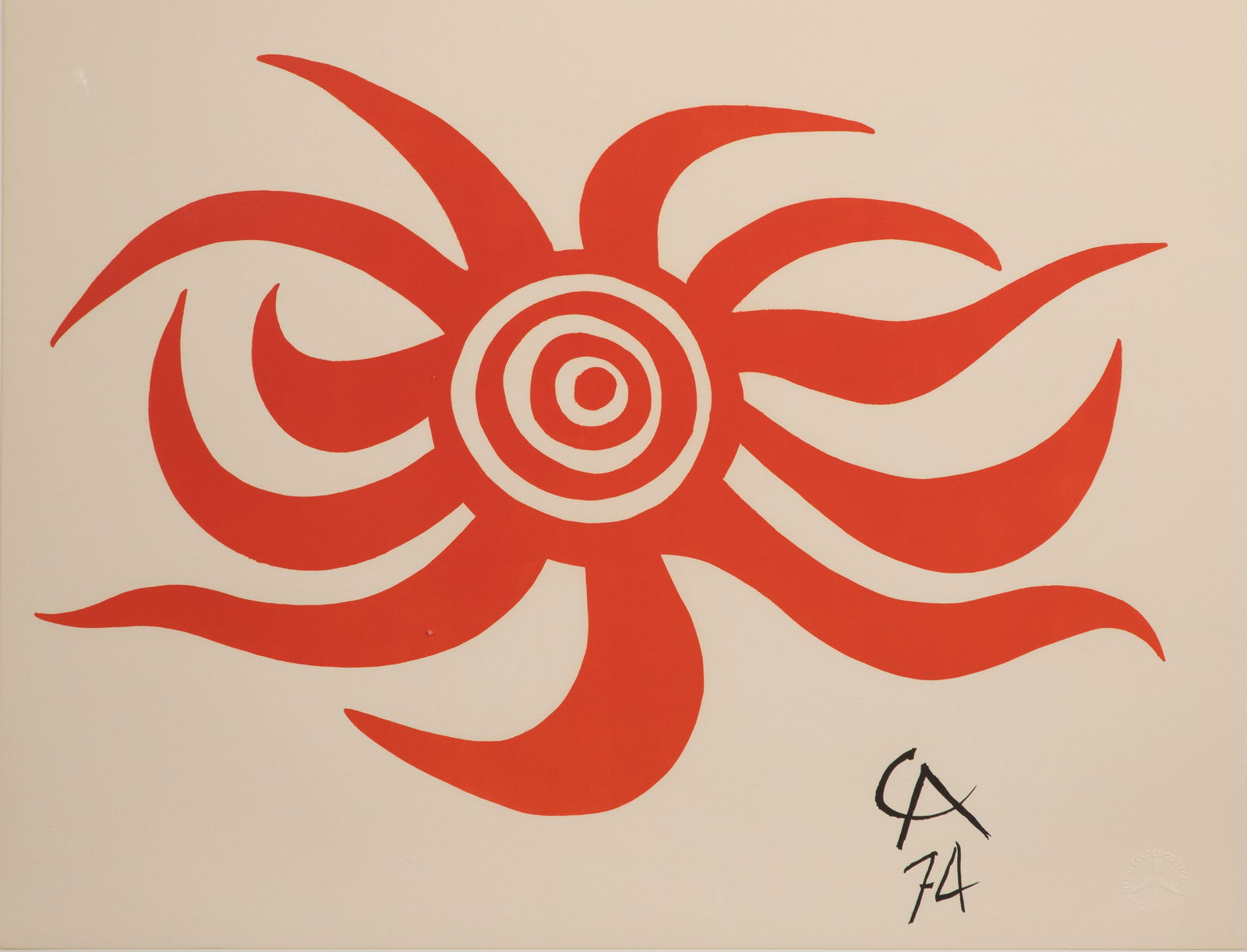 Alexander Calder (American, 1898-1976) 'Sunburst' Color Lithograph (1 of 5)
