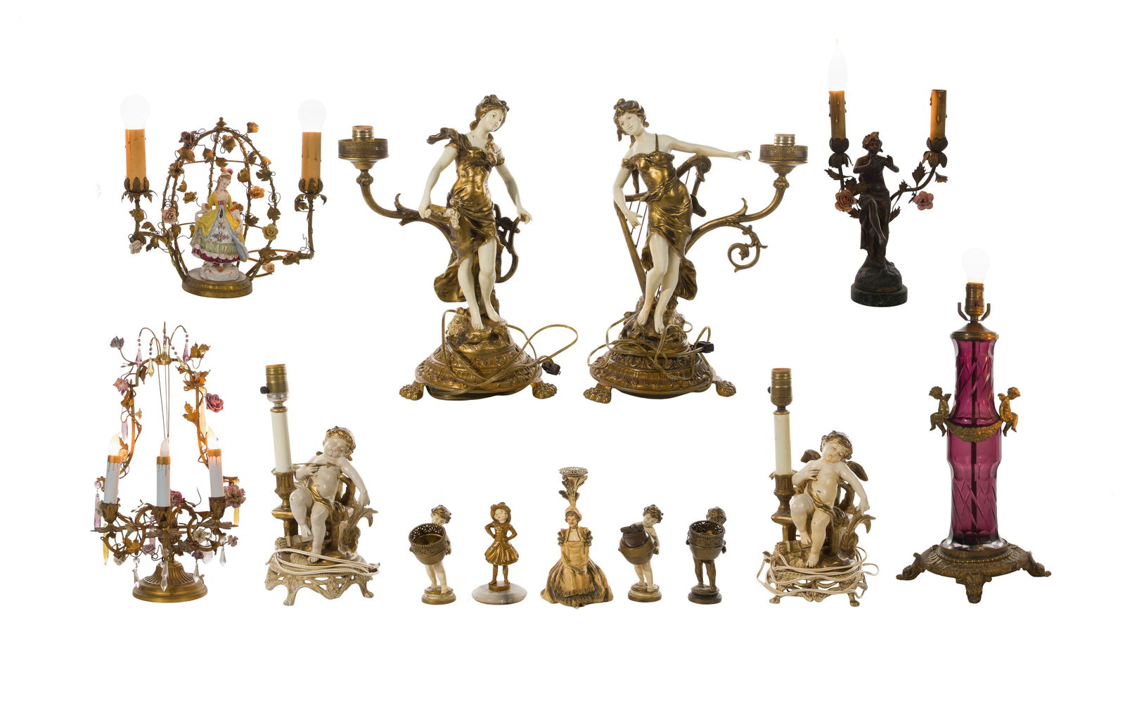 Decorative Metal Lamp and Sculpture Assortment (1 of 5)